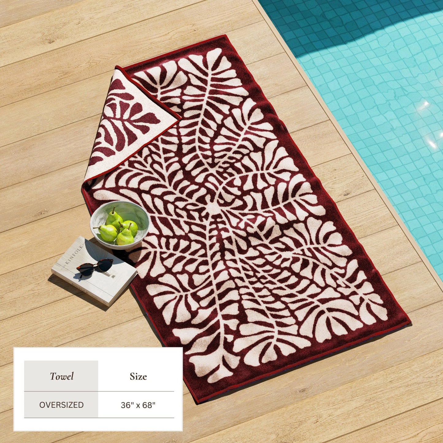 Oversized Retro Printed Beach Towel - St. Barts Collection from PriceLows™