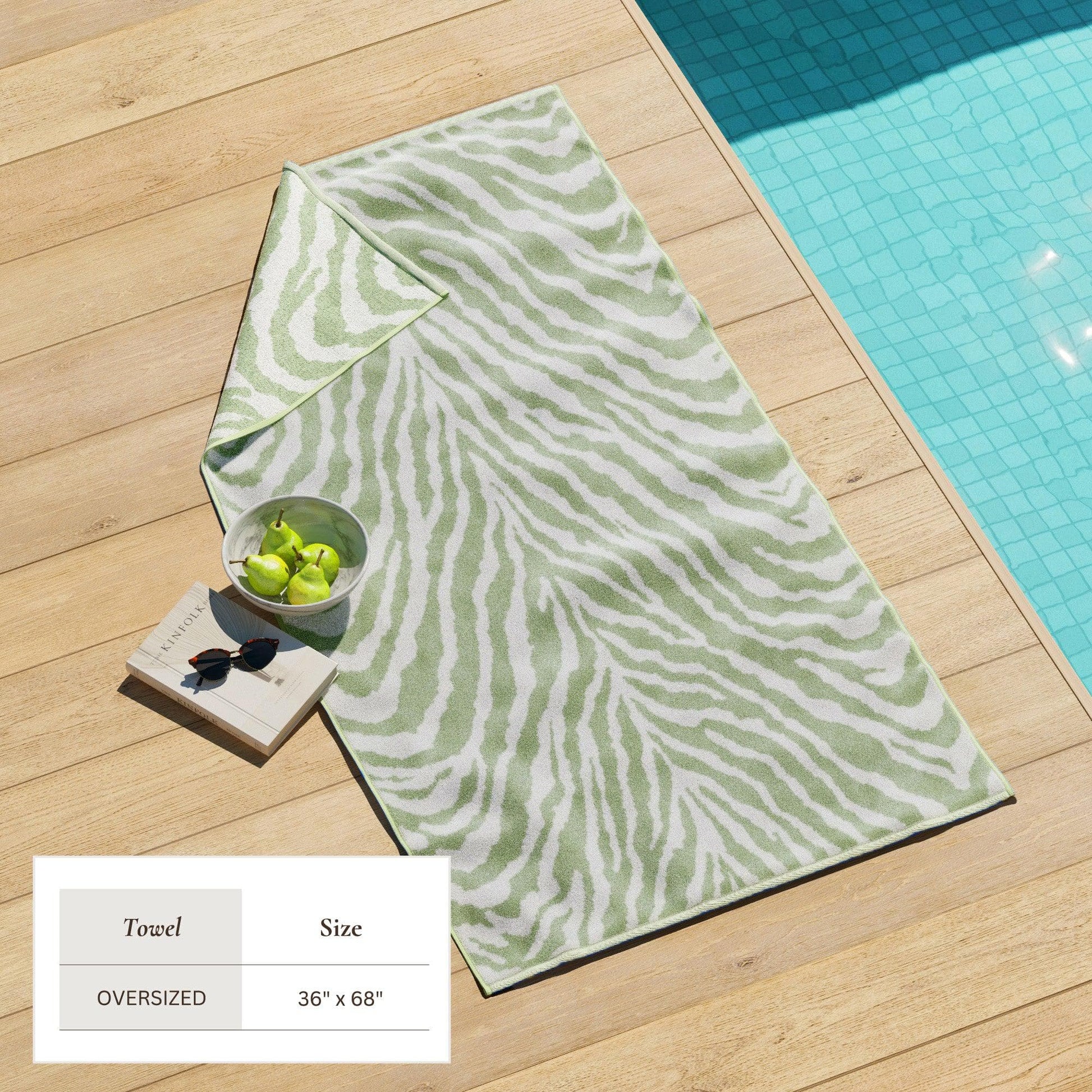 Oversized Retro Printed Beach Towel - St. Barts Collection from PriceLows™