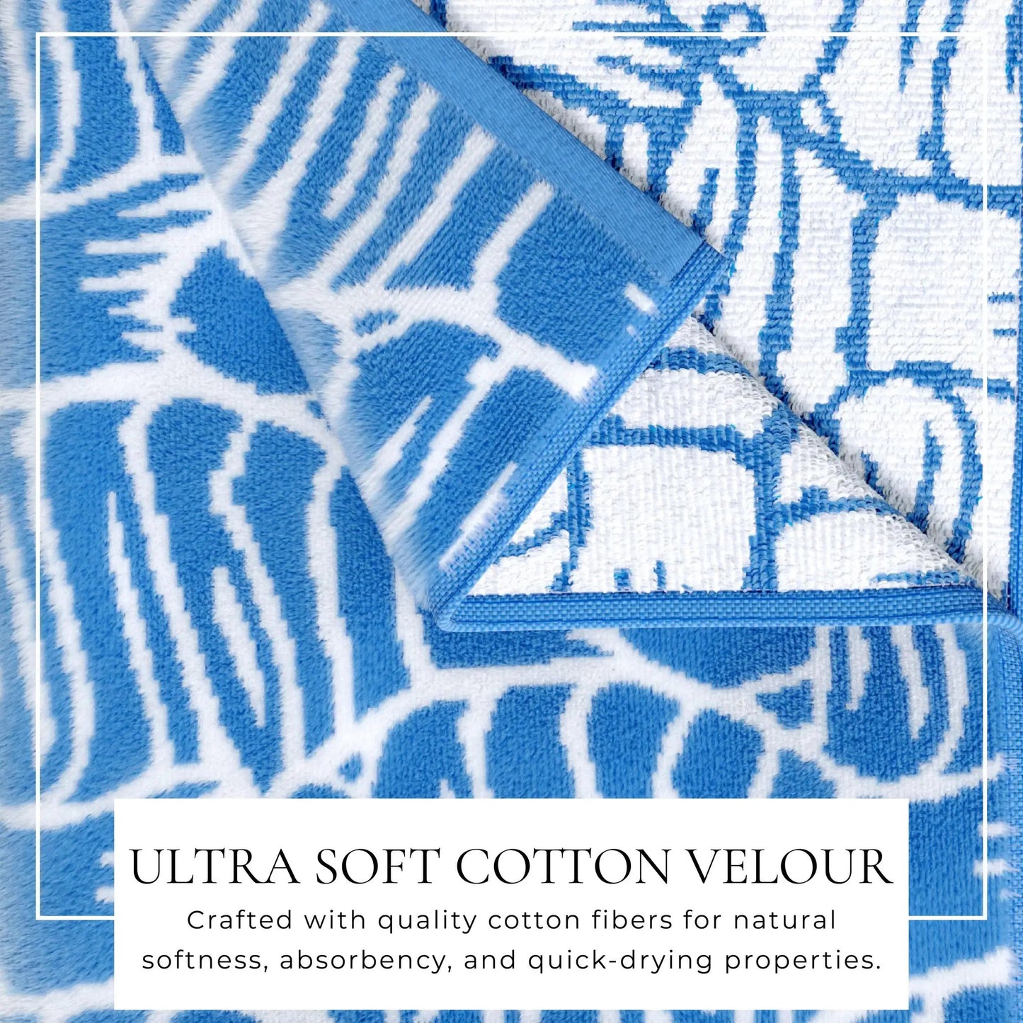 Oversized Retro Printed Beach Towel - St. Barts Collection from PriceLows™