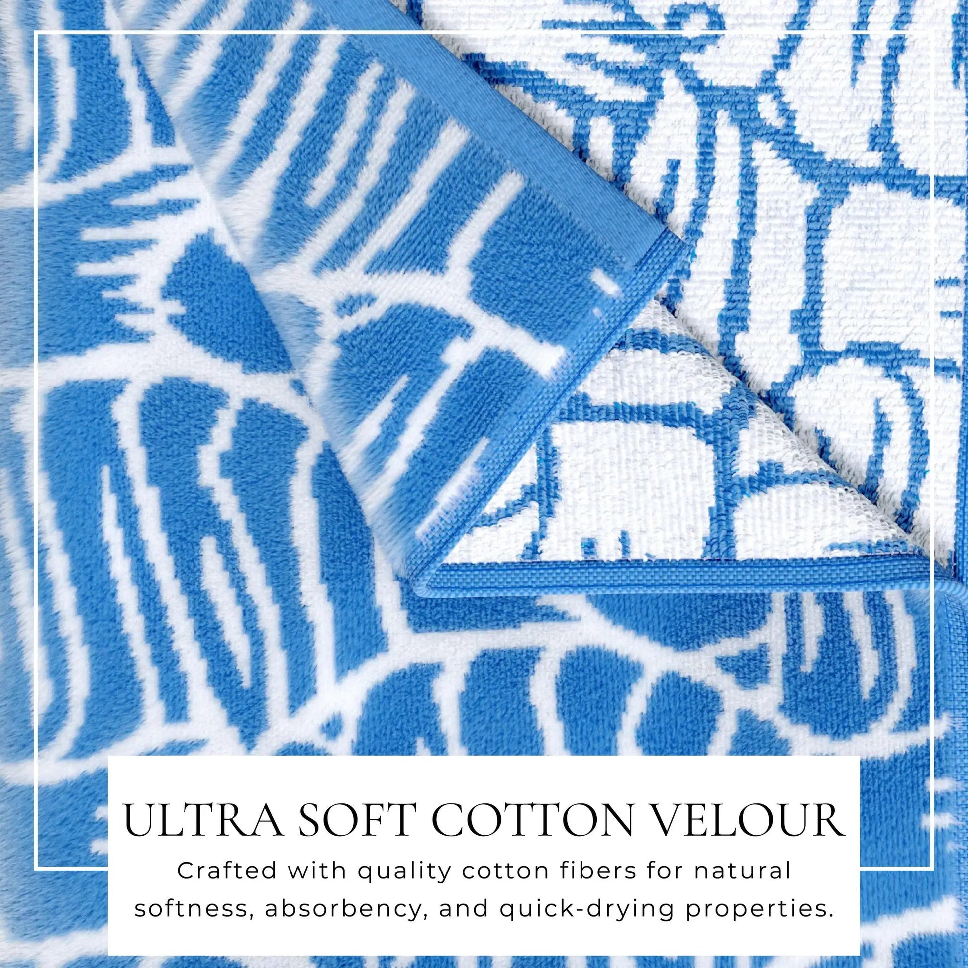 Oversized Retro Printed Beach Towel - St. Barts Collection from PriceLows™