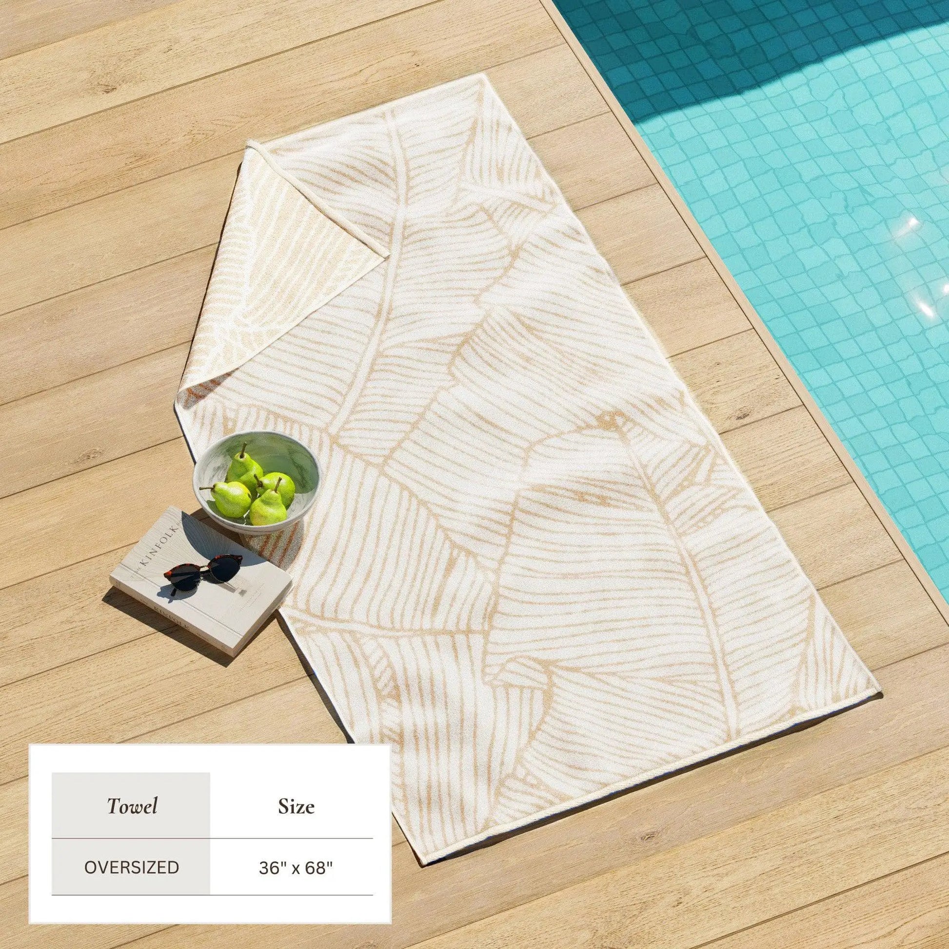 Oversized Retro Printed Beach Towel - St. Barts Collection from PriceLows™