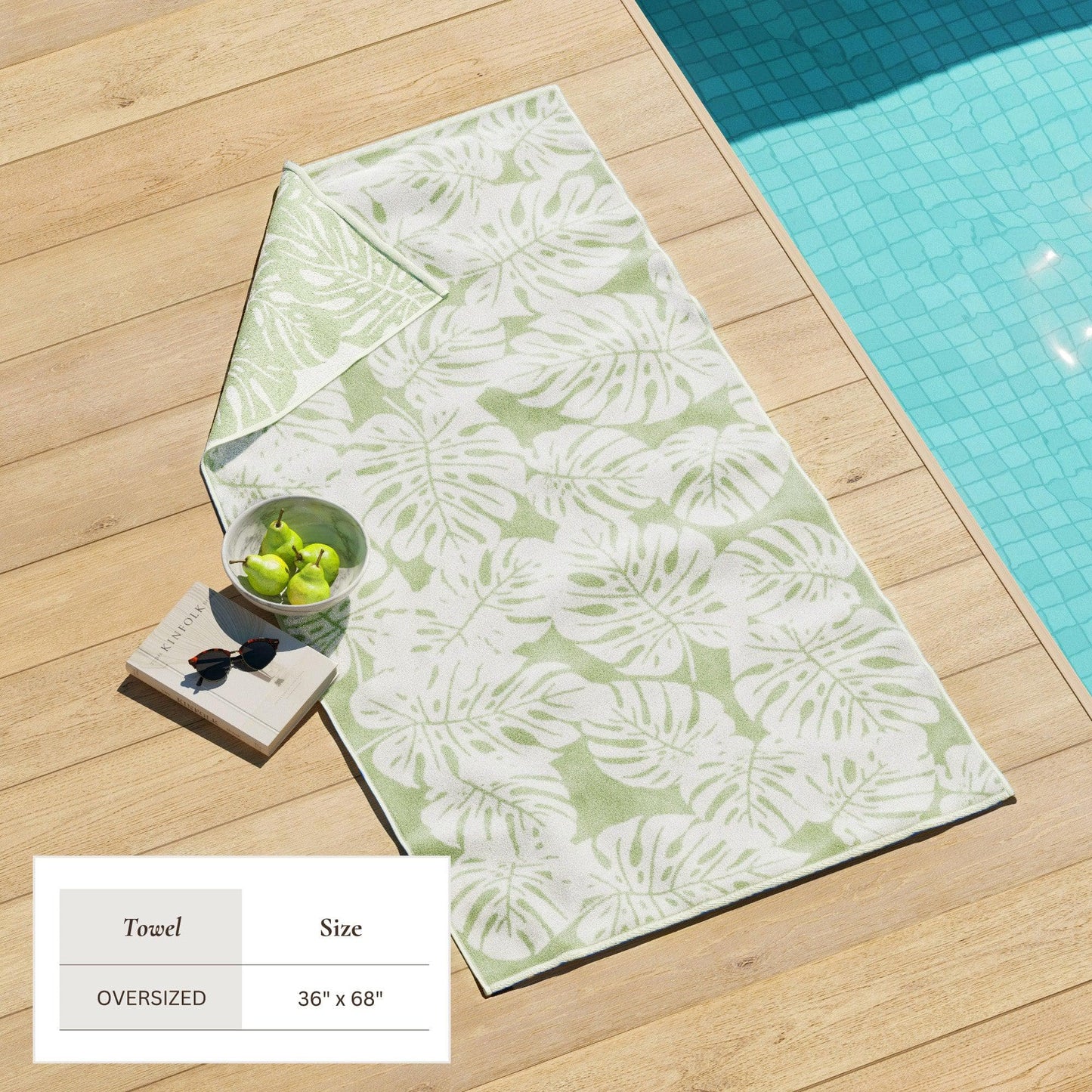 Oversized Retro Printed Beach Towel - St. Barts Collection from PriceLows™