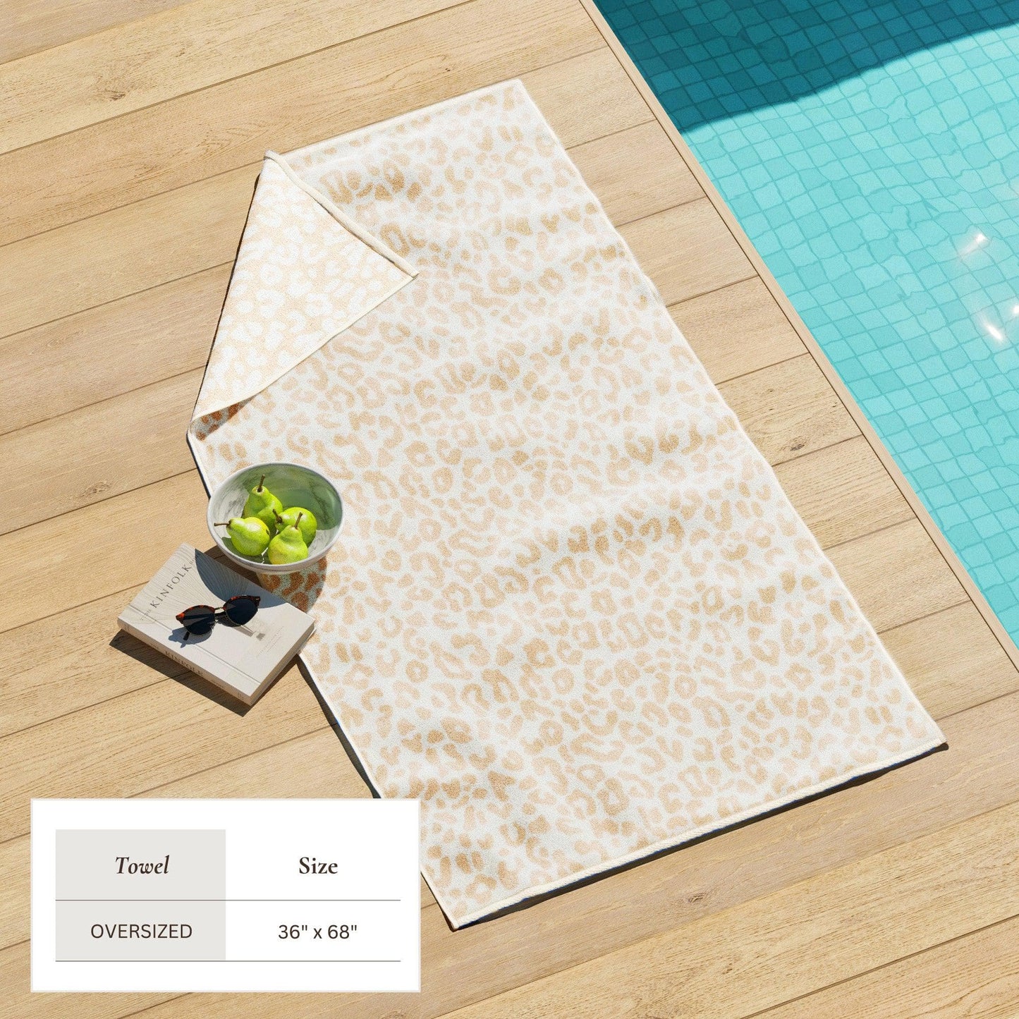 Oversized Retro Printed Beach Towel - St. Barts Collection from PriceLows™