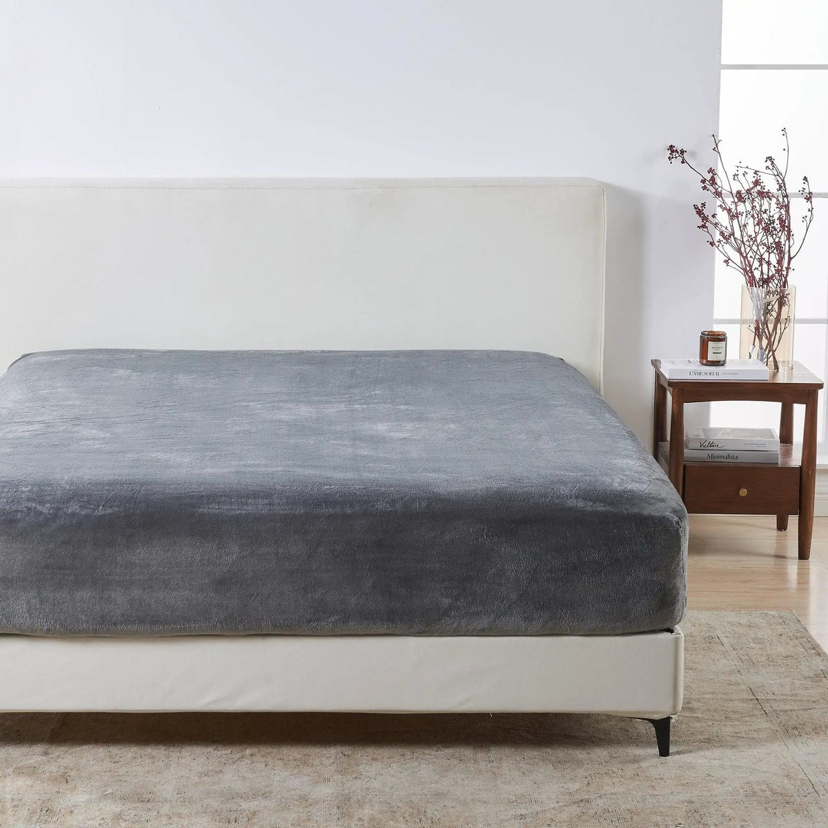 Solid Plush Fitted Sheet - Velvet Luxe Collection from PriceLows™