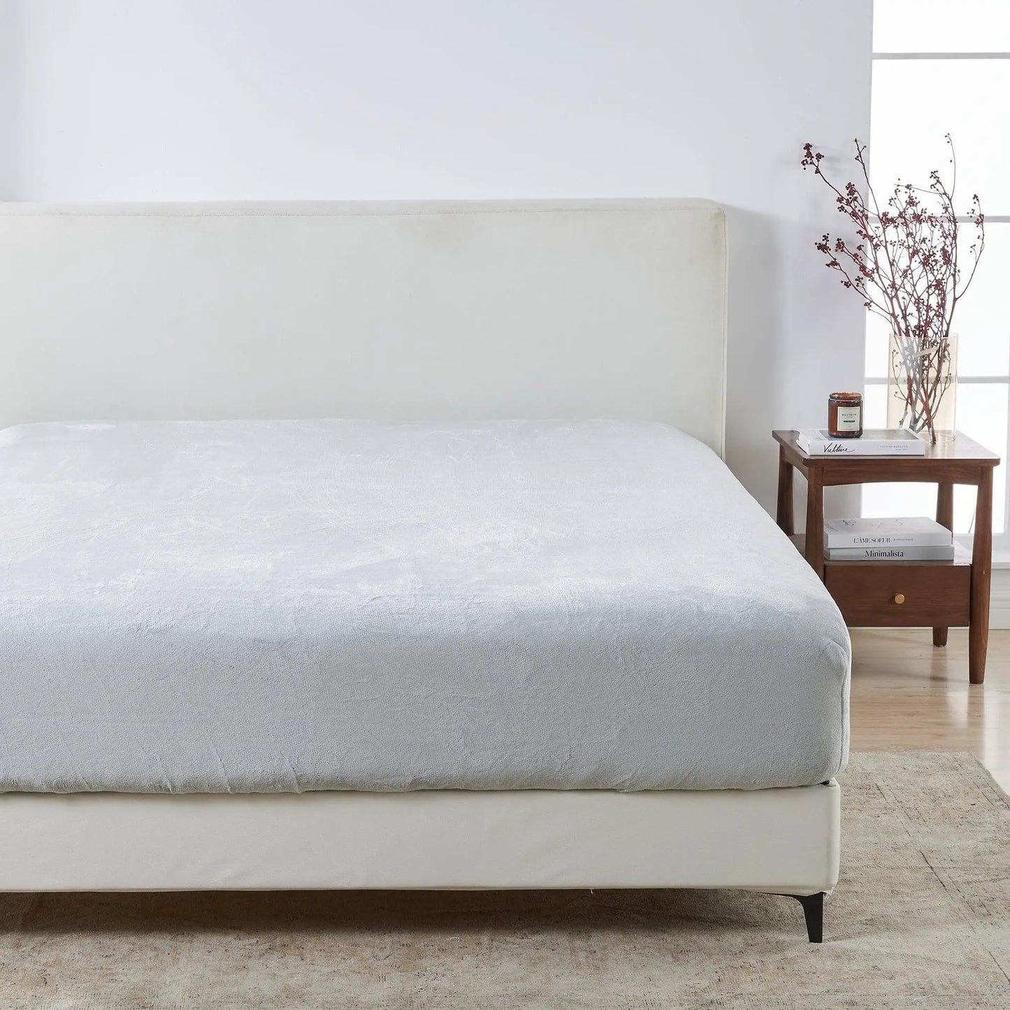 Solid Plush Fitted Sheet - Velvet Luxe Collection from PriceLows™