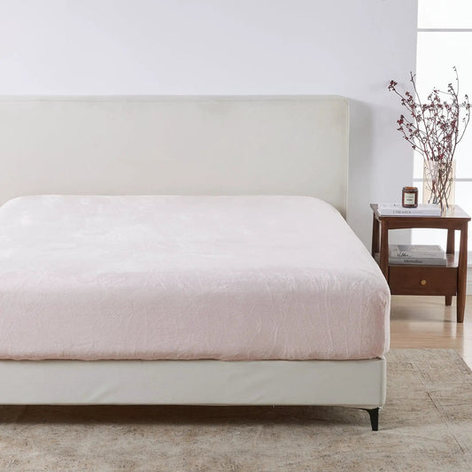Solid Plush Fitted Sheet - Velvet Luxe Collection from PriceLows™