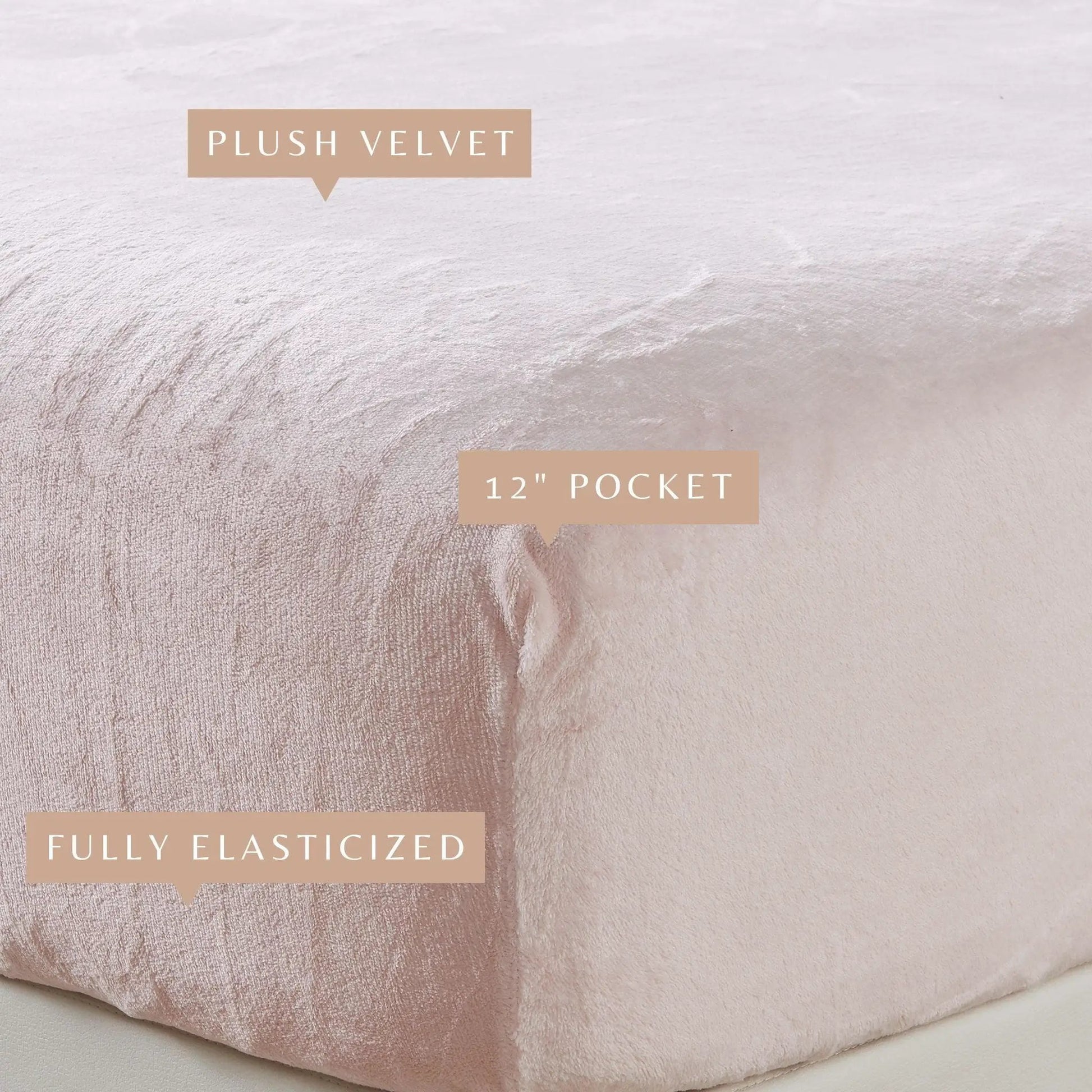 Solid Plush Fitted Sheet - Velvet Luxe Collection from PriceLows™