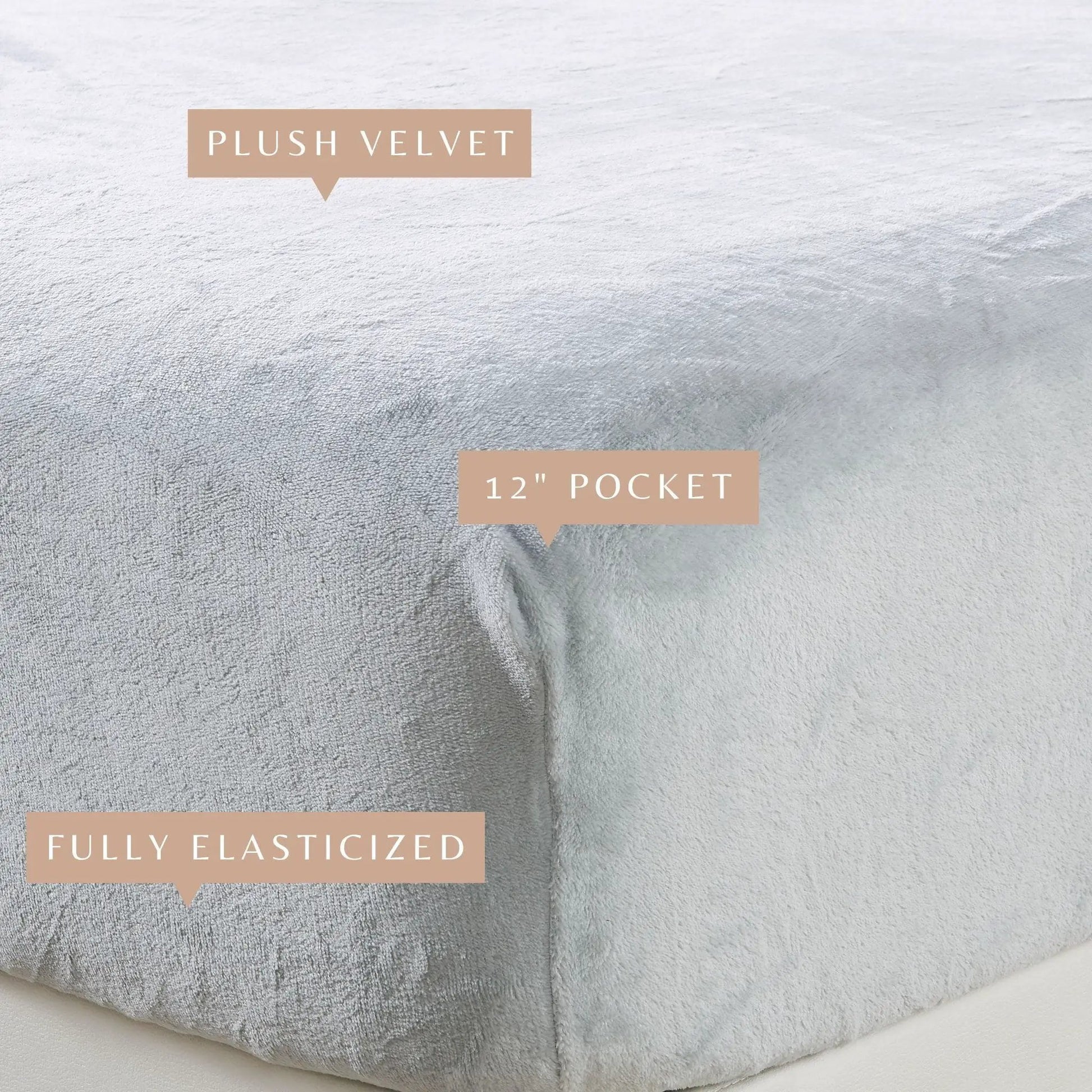 Solid Plush Fitted Sheet - Velvet Luxe Collection from PriceLows™