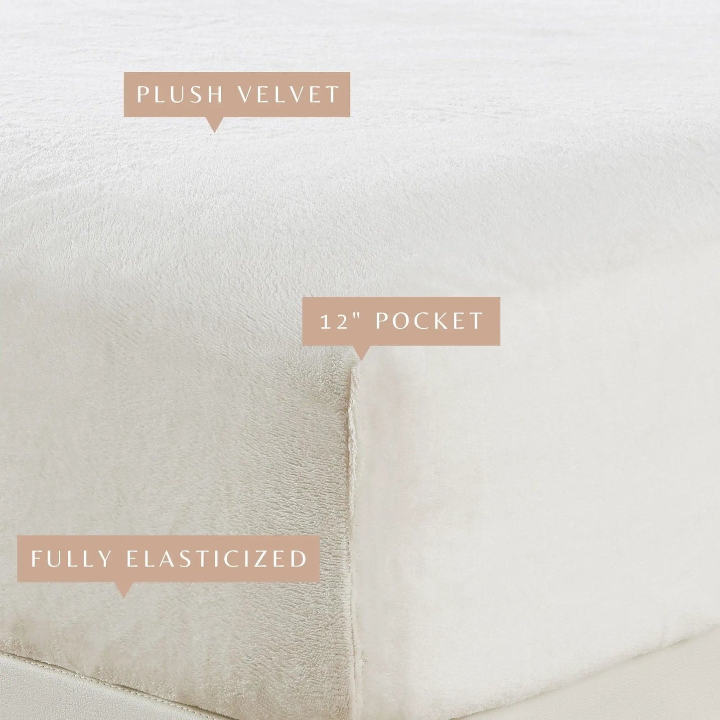 Solid Plush Fitted Sheet - Velvet Luxe Collection from PriceLows™