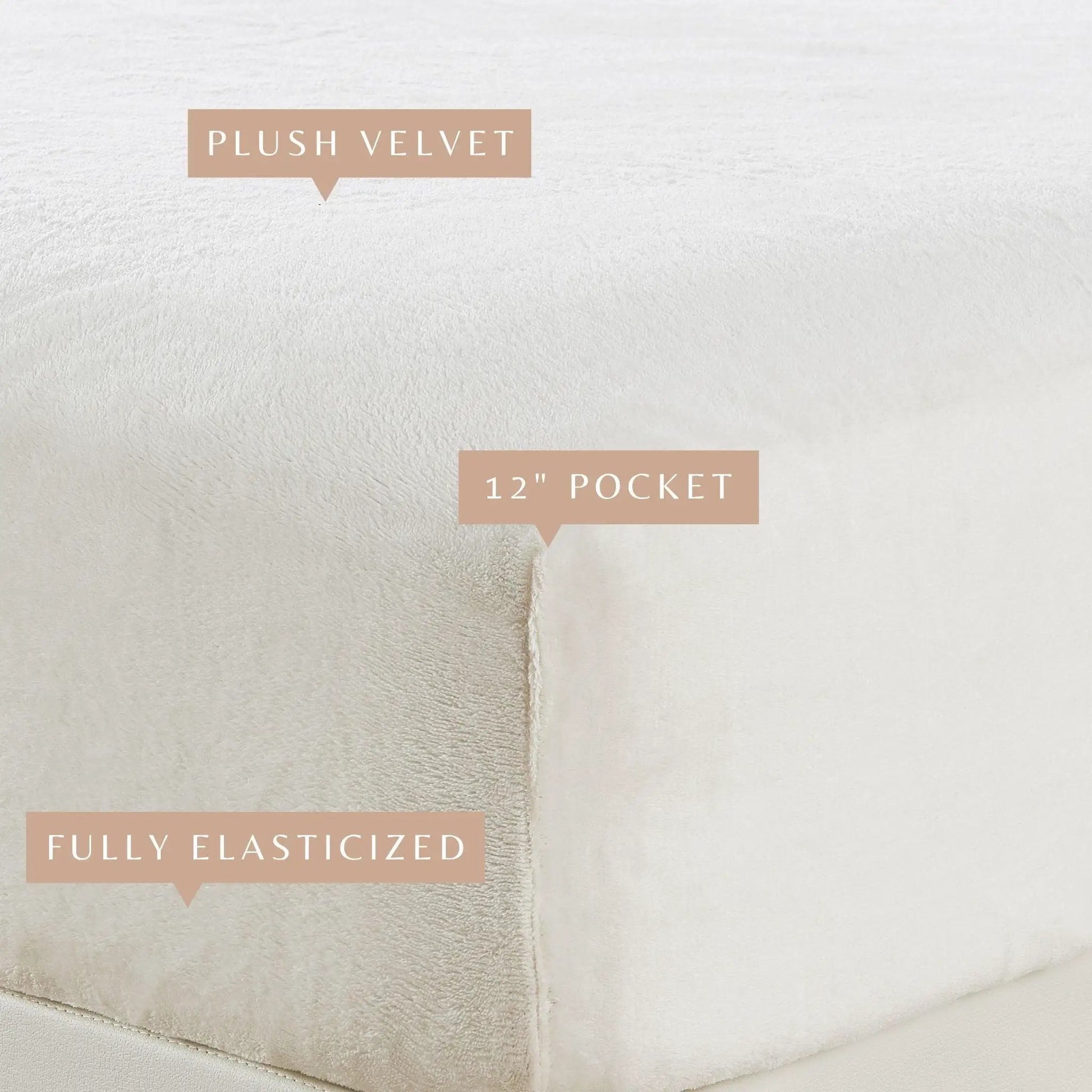 Solid Plush Fitted Sheet - Velvet Luxe Collection from PriceLows™