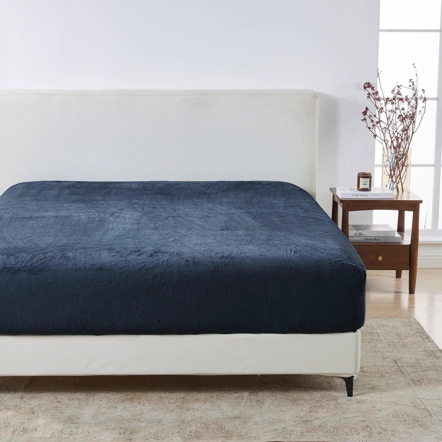 Solid Plush Fitted Sheet - Velvet Luxe Collection from PriceLows™