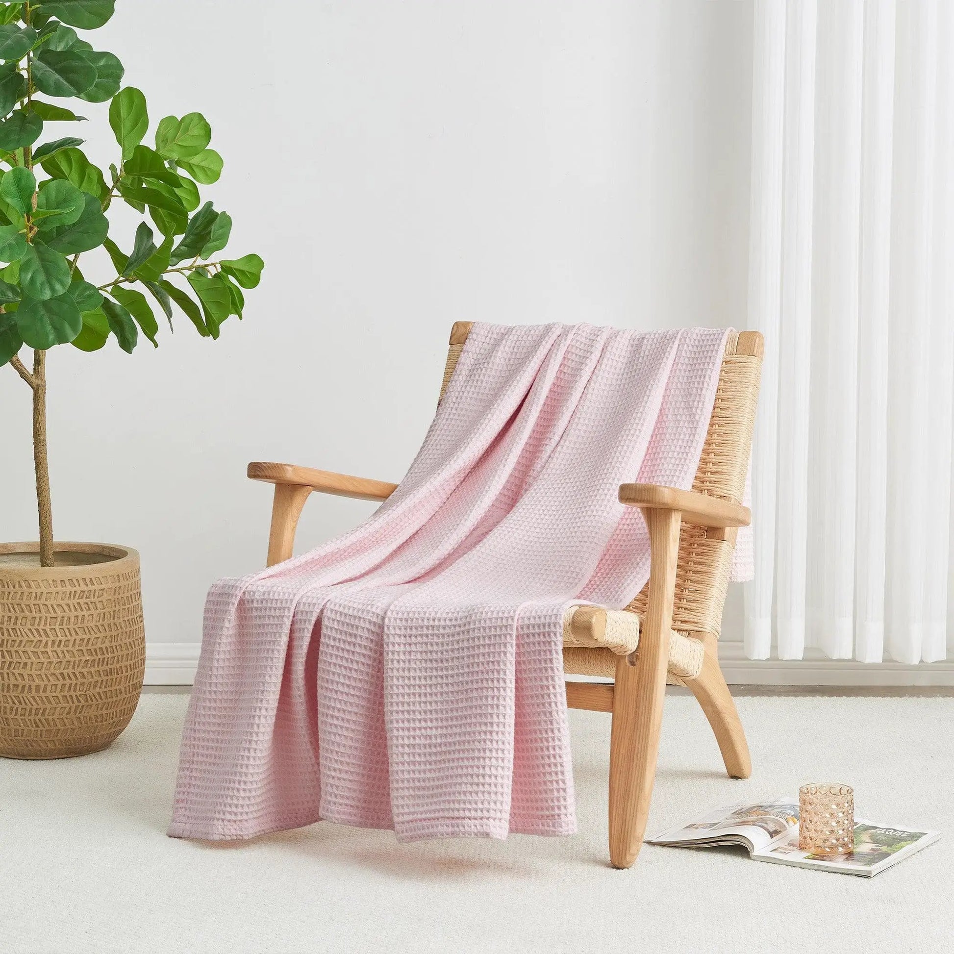 100% Cotton Waffle Weave Blanket - Mikala Collection from PriceLows™