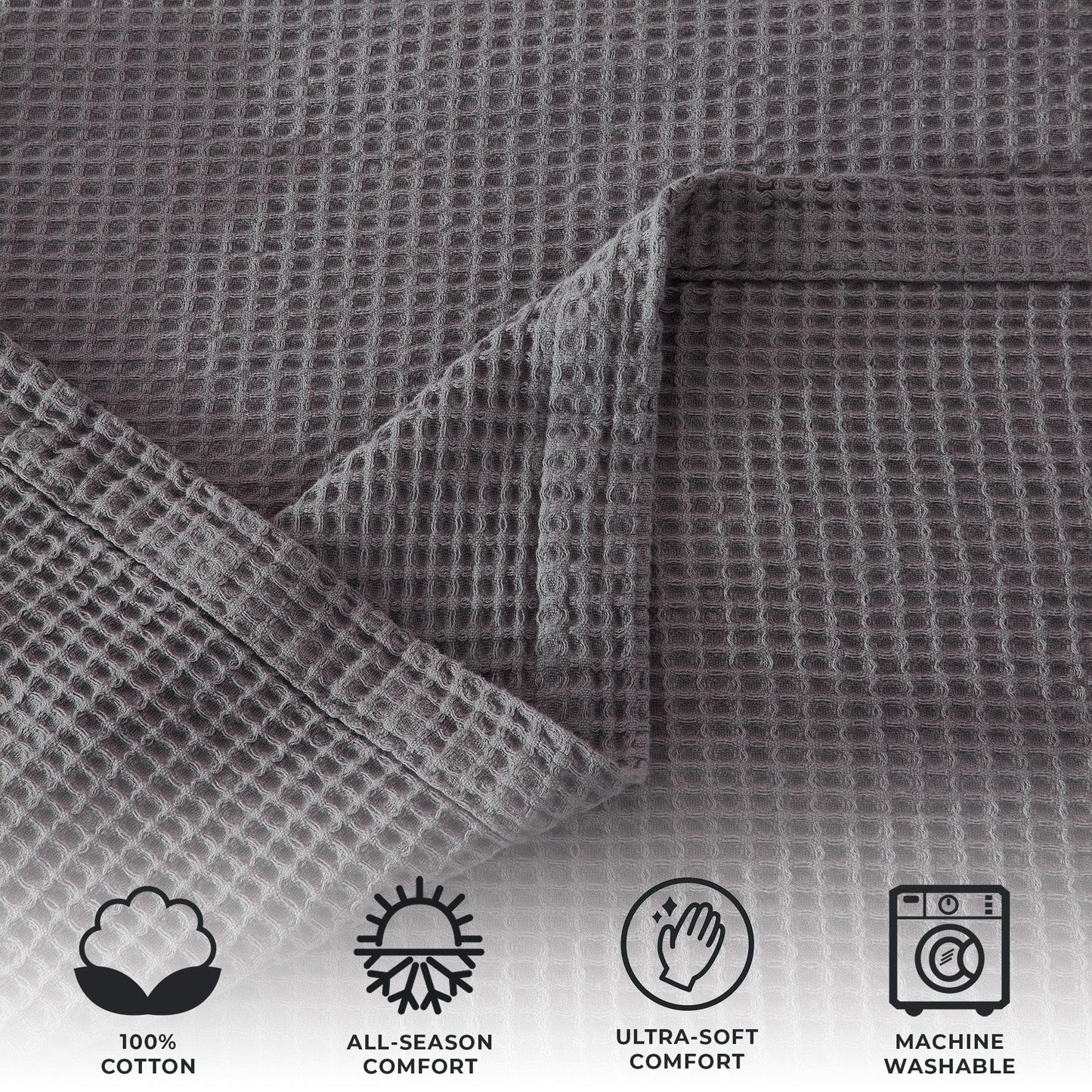 100% Cotton Waffle Weave Blanket - Mikala Collection from PriceLows™