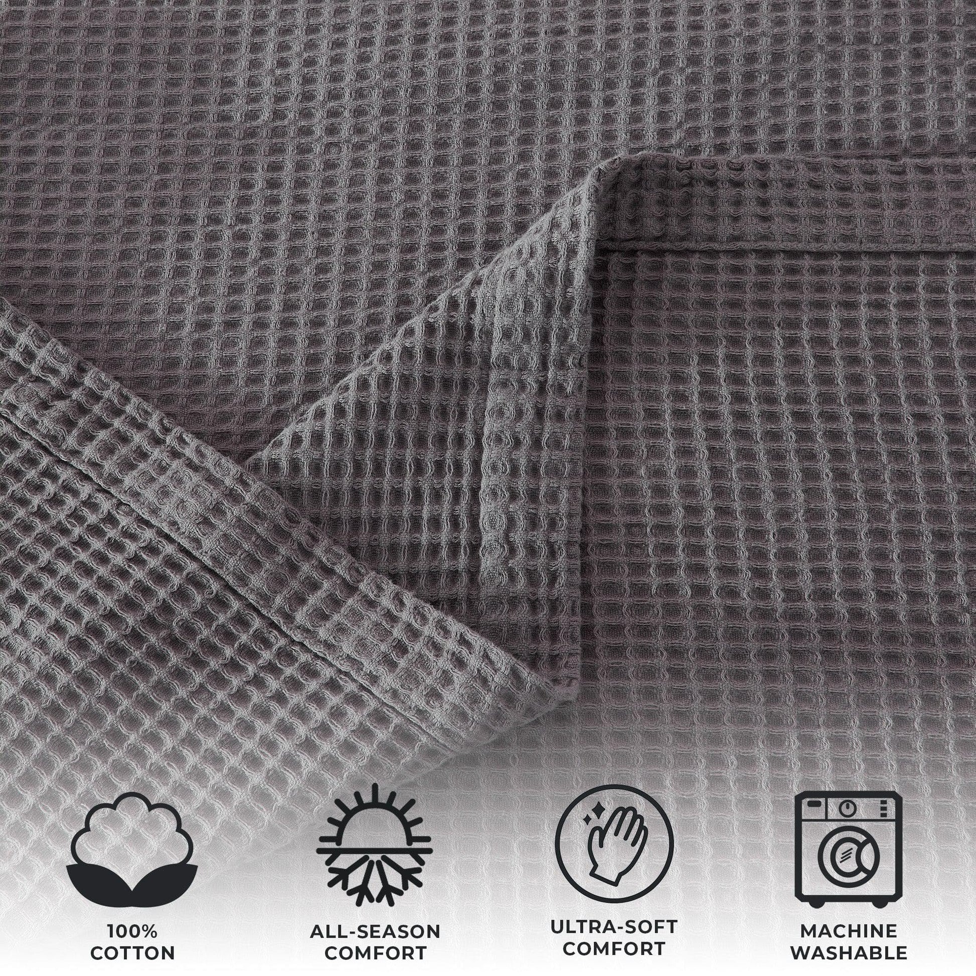 100% Cotton Waffle Weave Blanket - Mikala Collection from PriceLows™