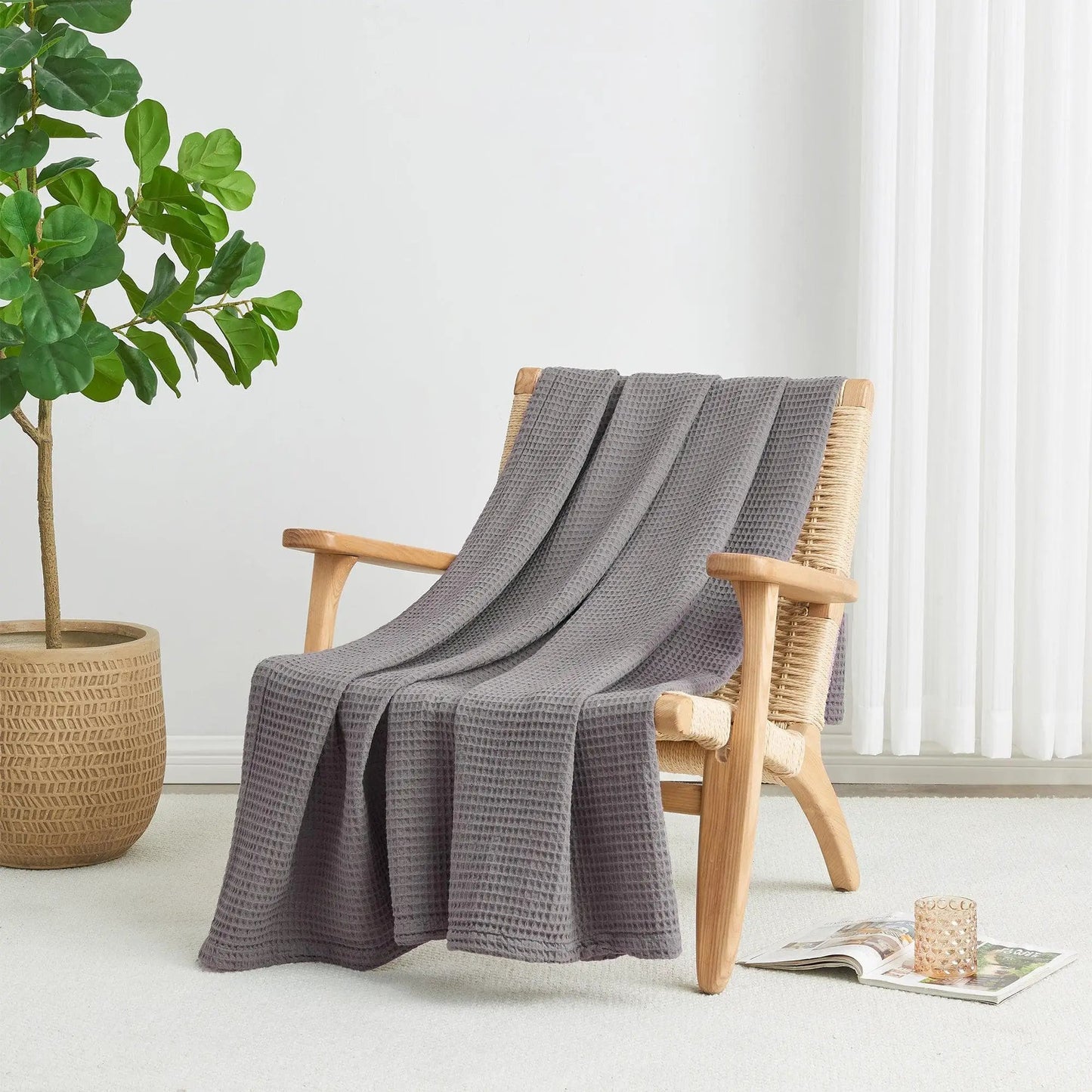 100% Cotton Waffle Weave Blanket - Mikala Collection from PriceLows™