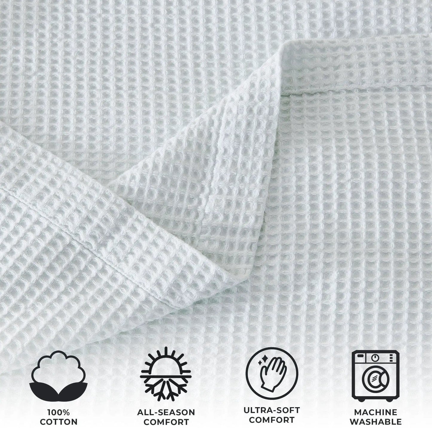 100% Cotton Waffle Weave Blanket - Mikala Collection from PriceLows™