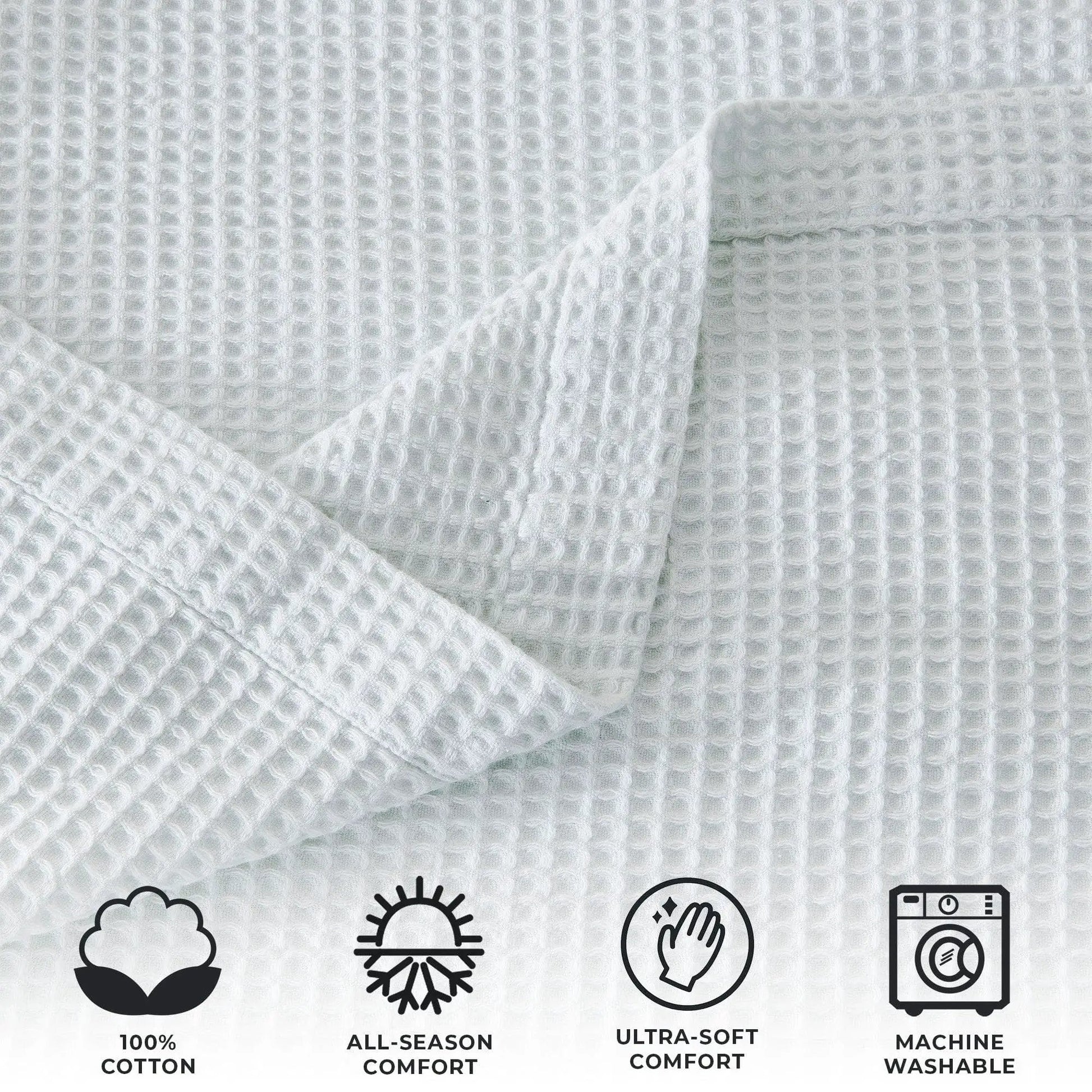 100% Cotton Waffle Weave Blanket - Mikala Collection from PriceLows™
