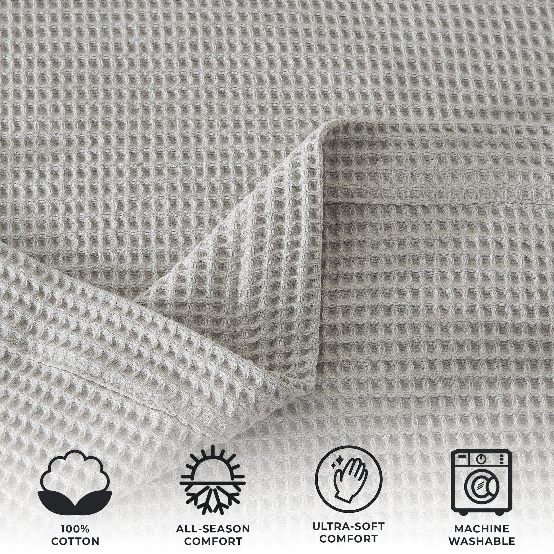 100% Cotton Waffle Weave Blanket - Mikala Collection from PriceLows™