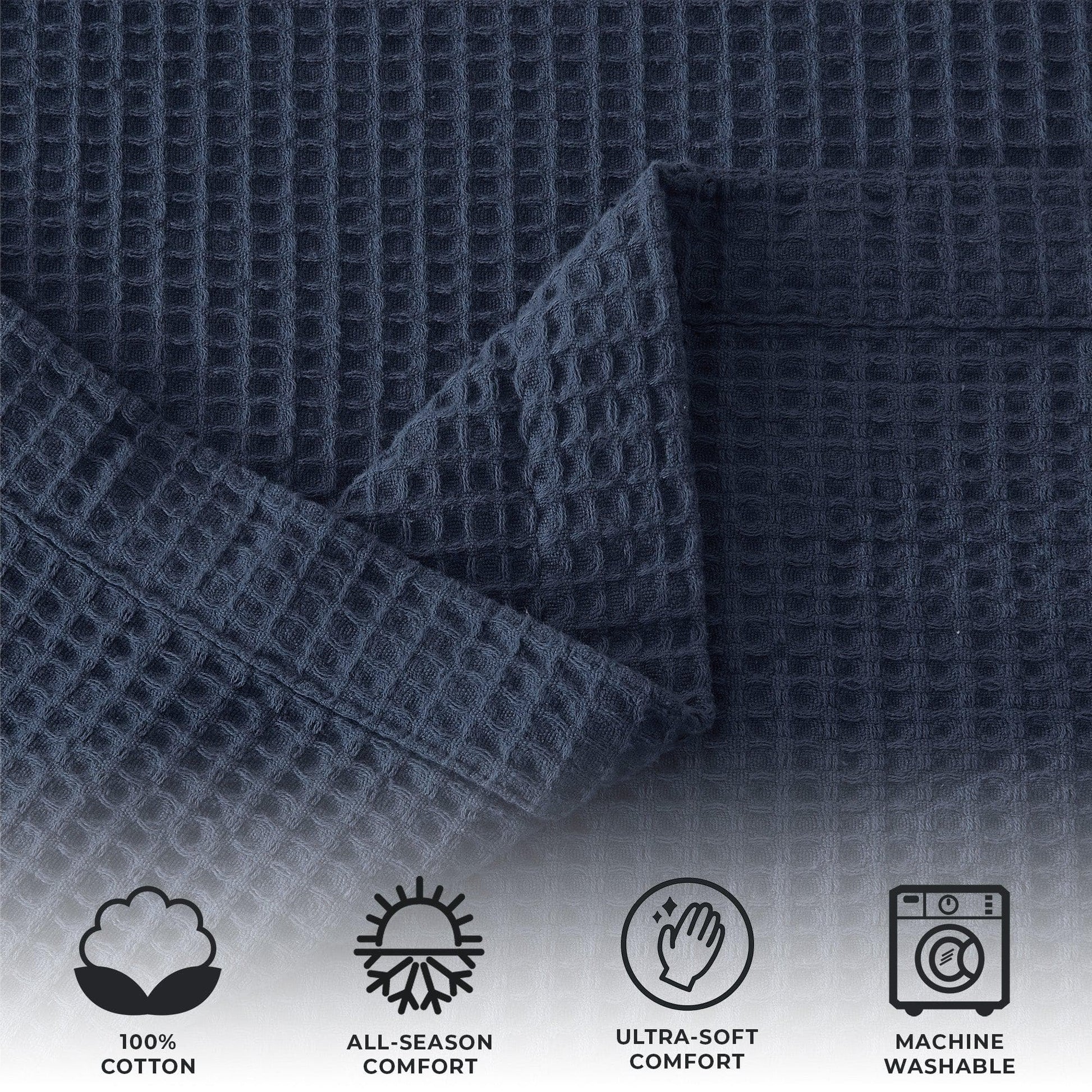 100% Cotton Waffle Weave Blanket - Mikala Collection from PriceLows™
