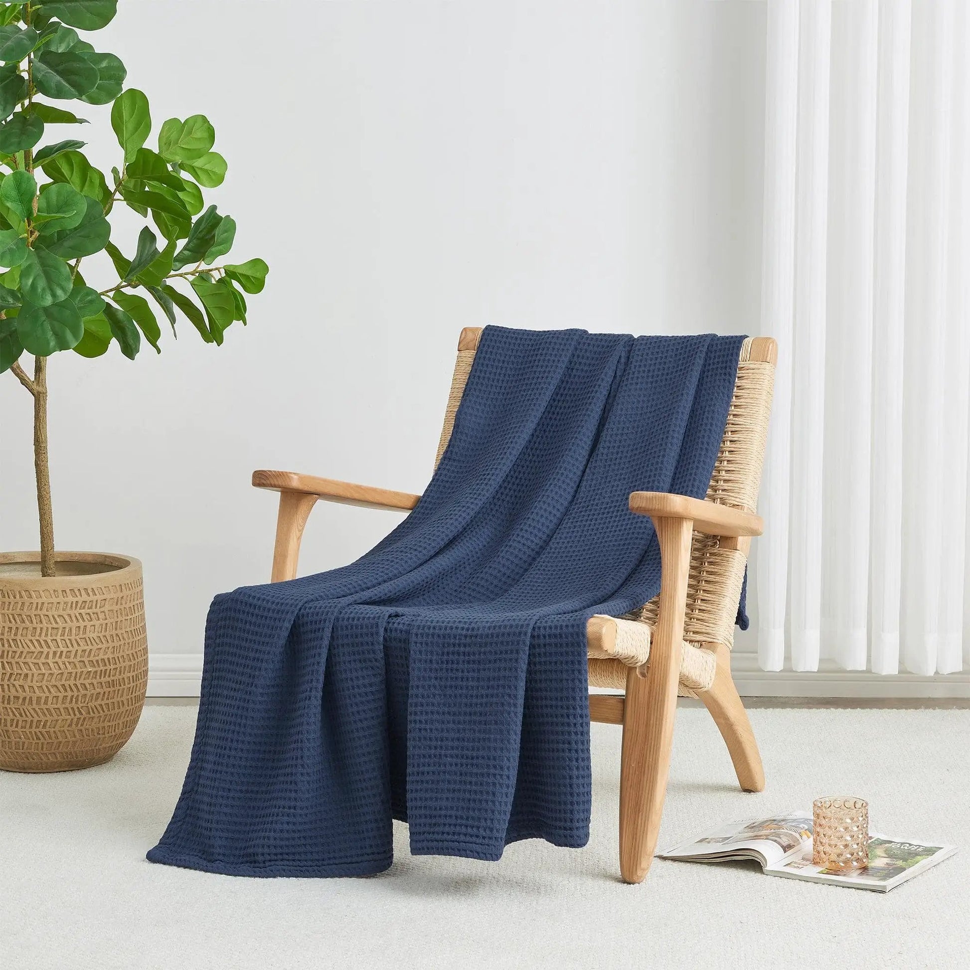 100% Cotton Waffle Weave Blanket - Mikala Collection from PriceLows™
