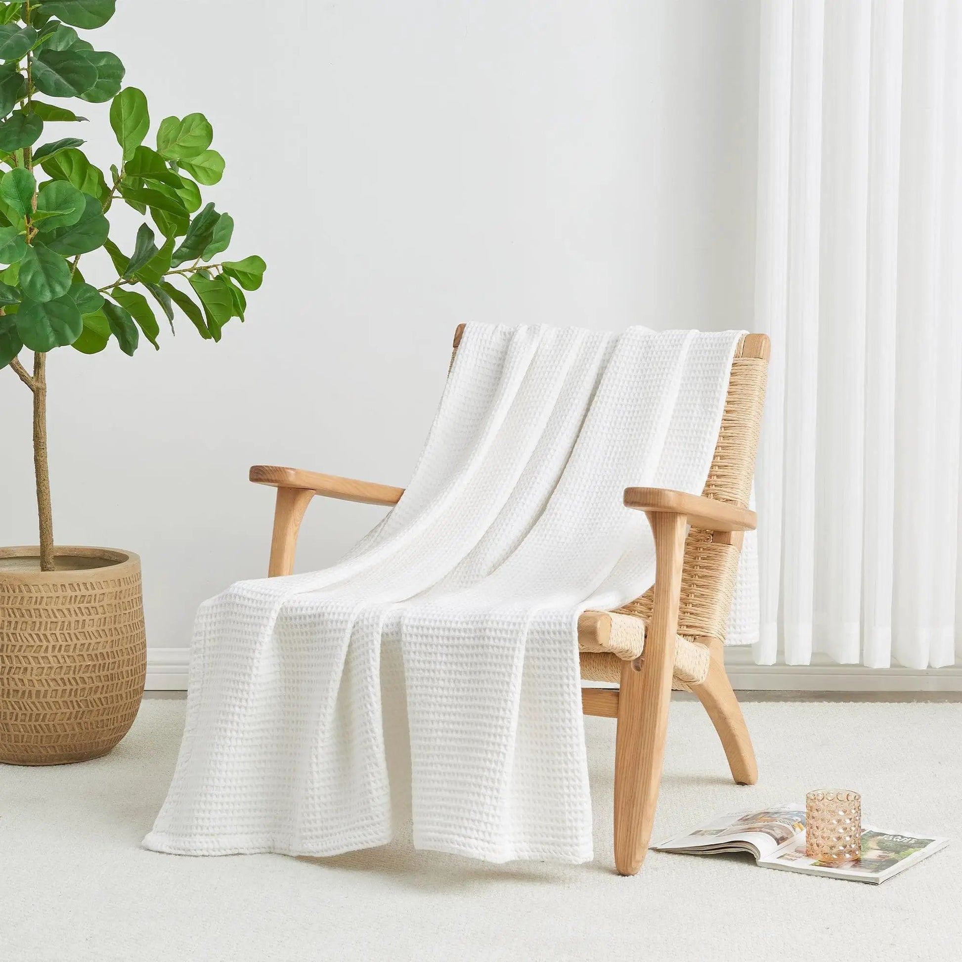 100% Cotton Waffle Weave Blanket - Mikala Collection from PriceLows™