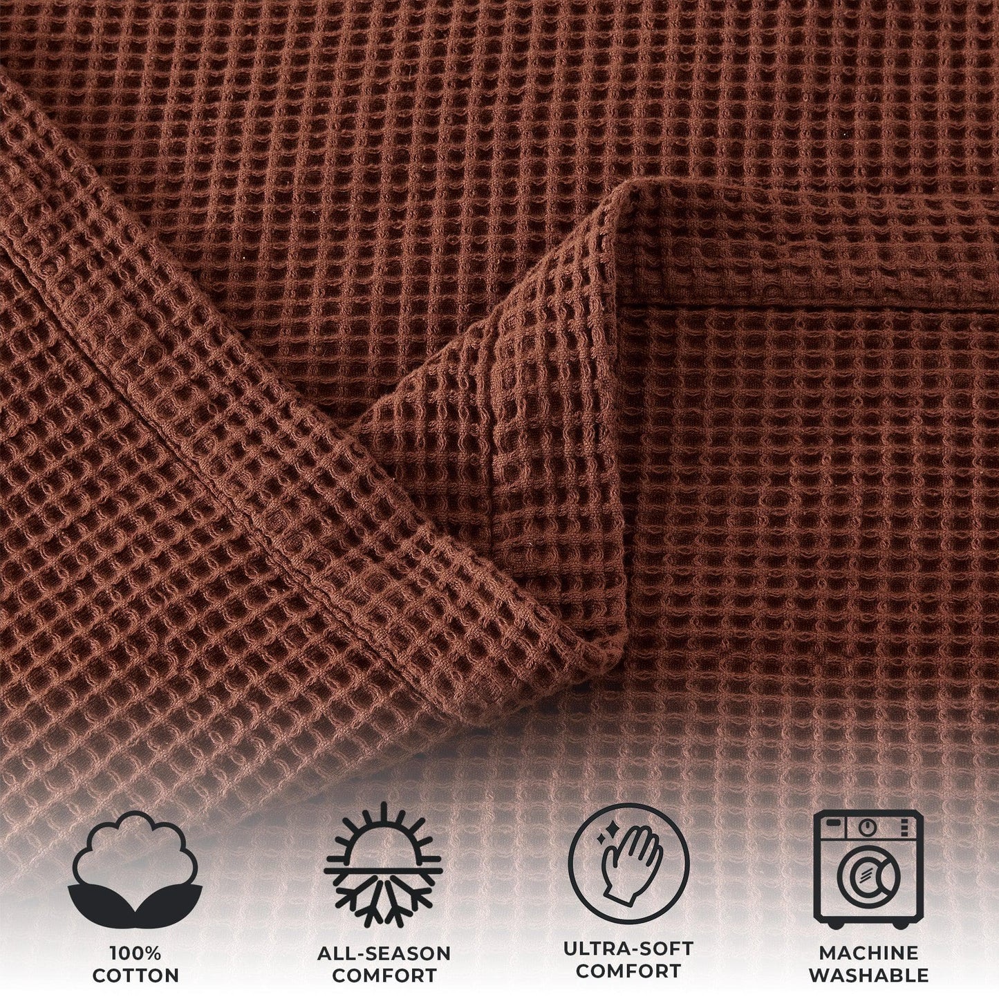 100% Cotton Waffle Weave Blanket - Mikala Collection from PriceLows™