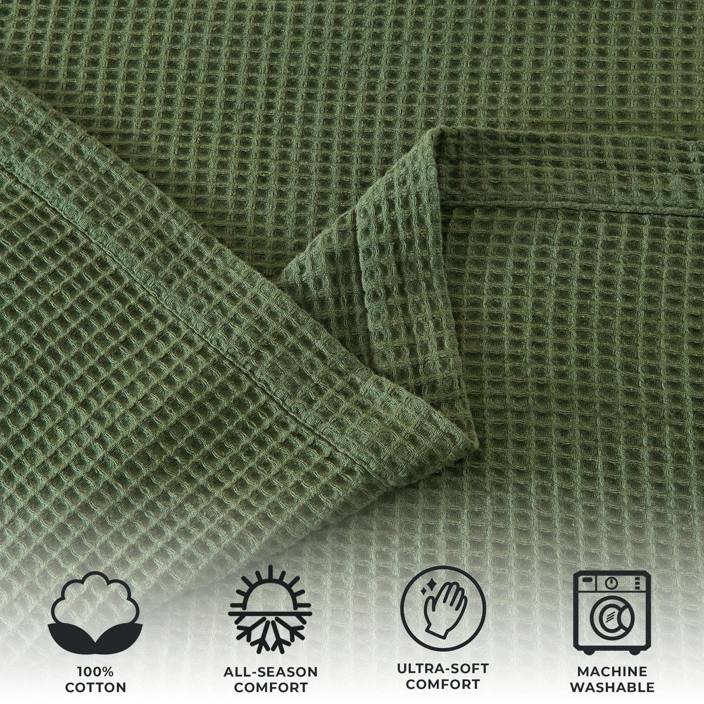100% Cotton Waffle Weave Blanket - Mikala Collection from PriceLows™