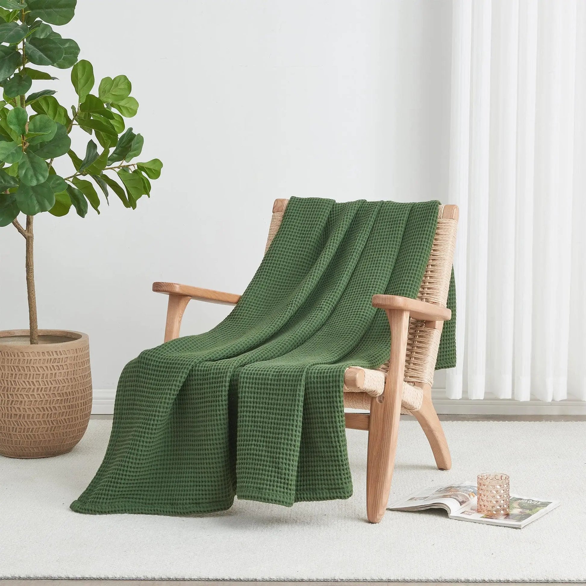 100% Cotton Waffle Weave Blanket - Mikala Collection from PriceLows™