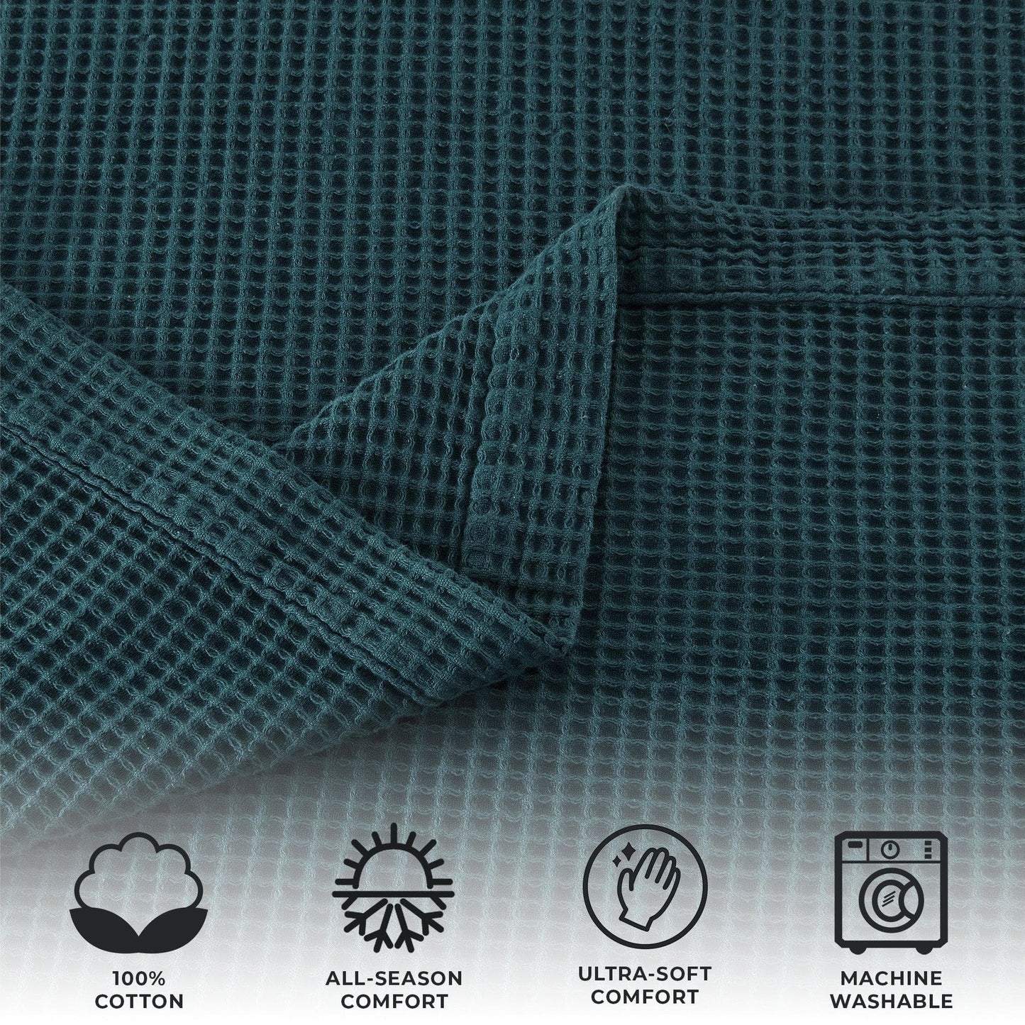 100% Cotton Waffle Weave Blanket - Mikala Collection from PriceLows™