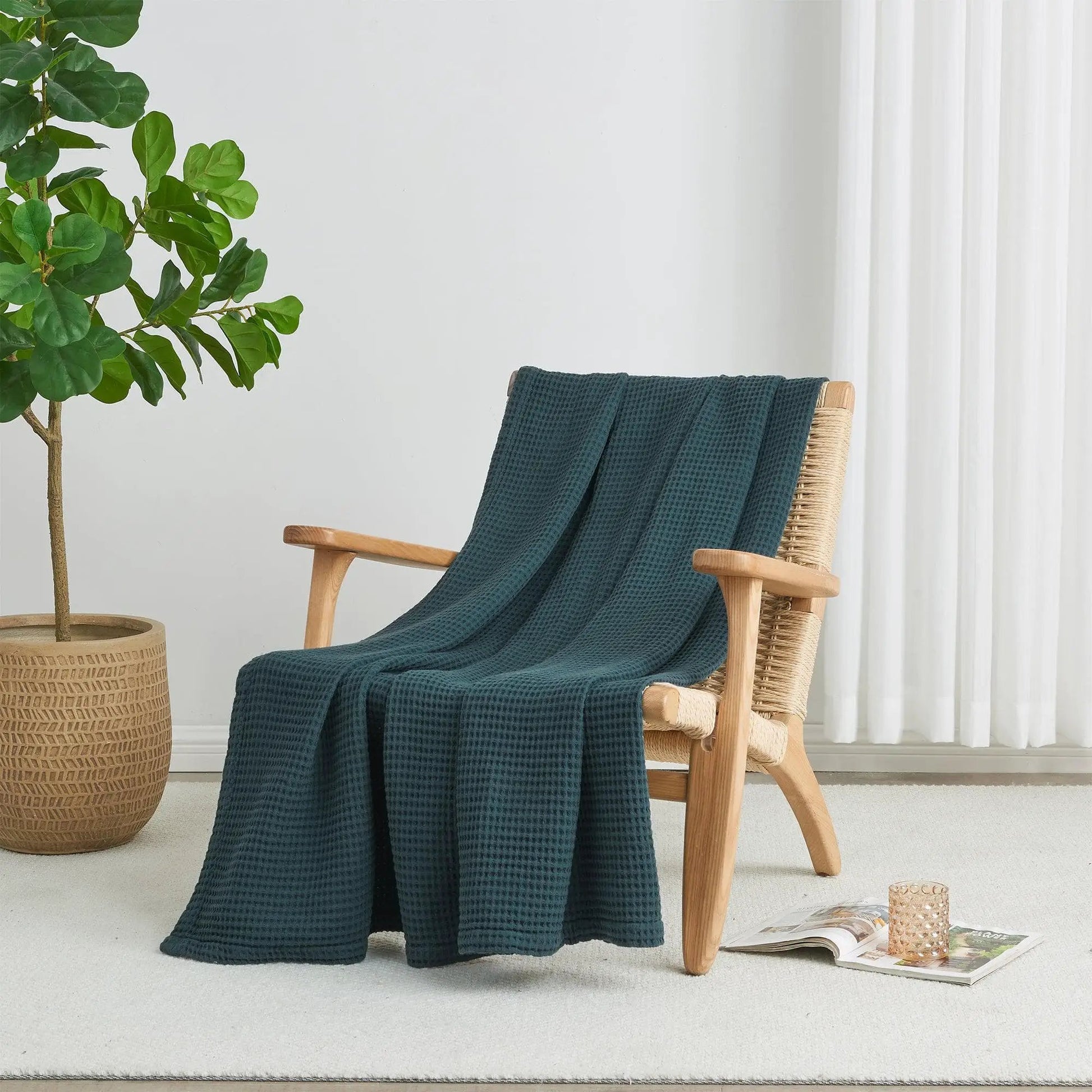100% Cotton Waffle Weave Blanket - Mikala Collection from PriceLows™