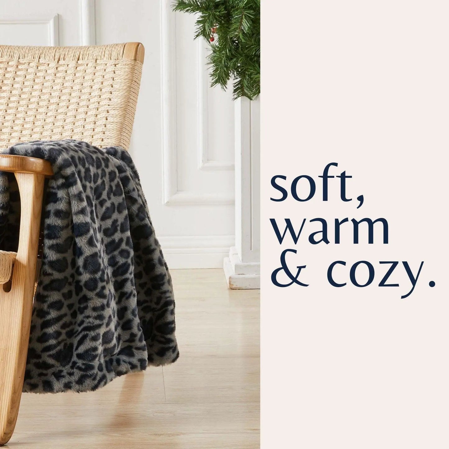 Faux Fur Printed Throw Blanket - Aaliyah Collection from PriceLows™