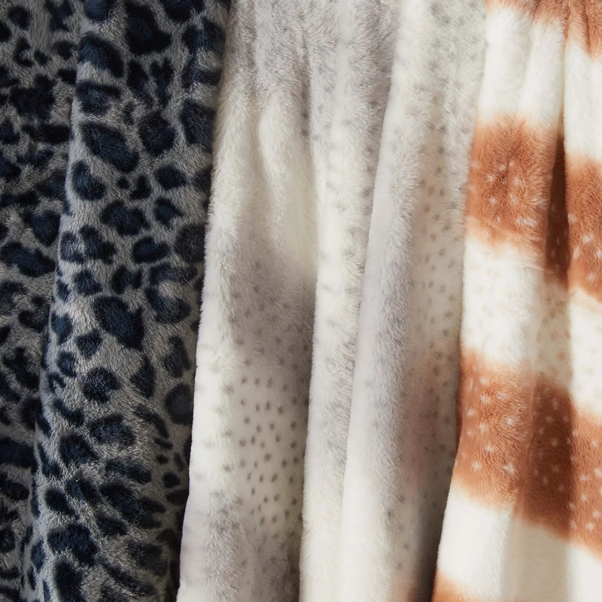 Faux Fur Printed Throw Blanket - Aaliyah Collection from PriceLows™