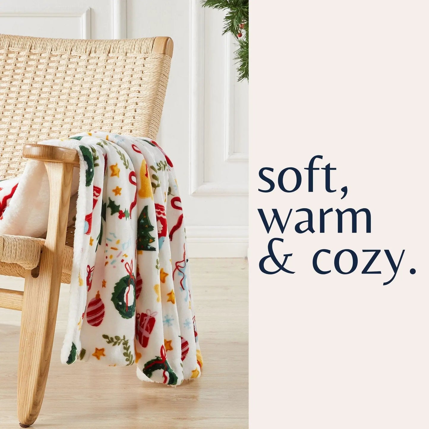 Holiday Sherpa Throw - Esmay Collection from PriceLows™