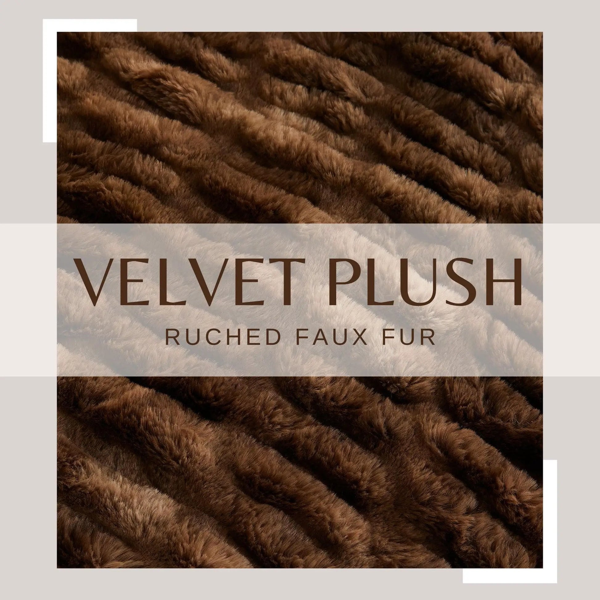 Ruched Faux Fur Throw Blanket - Alondra Collection from PriceLows™
