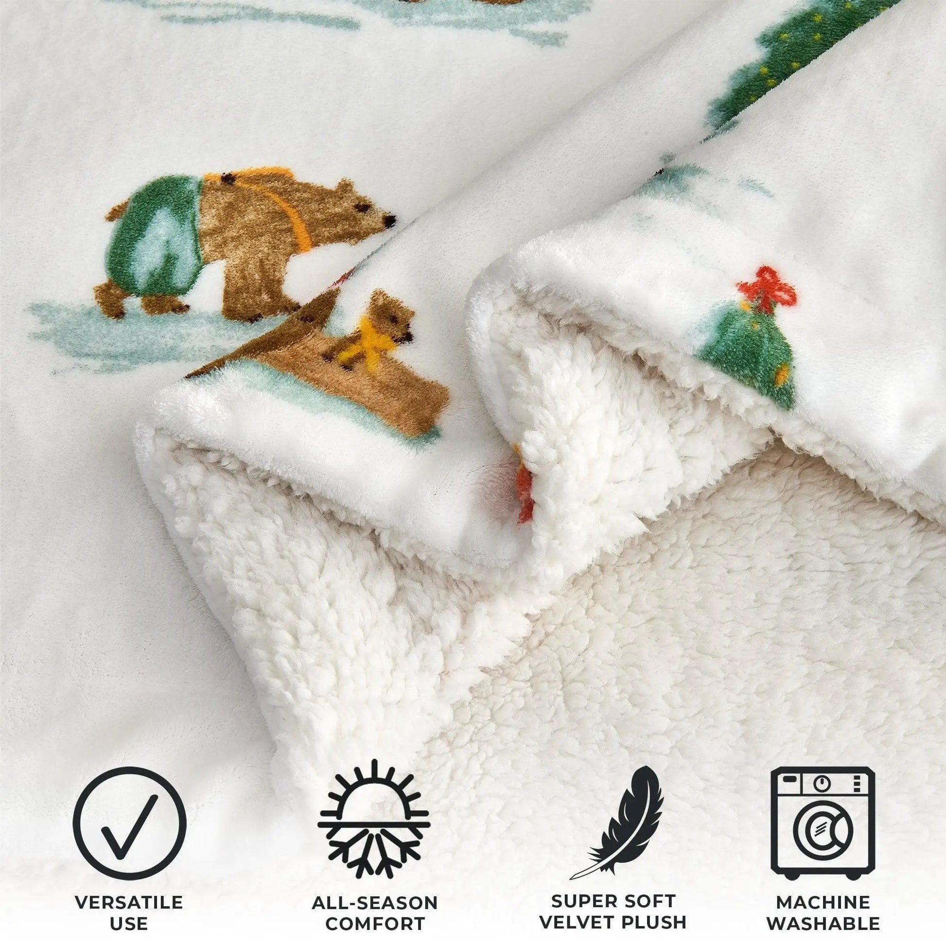 Sherpa Throw Blanket - Eve Collection from PriceLows™