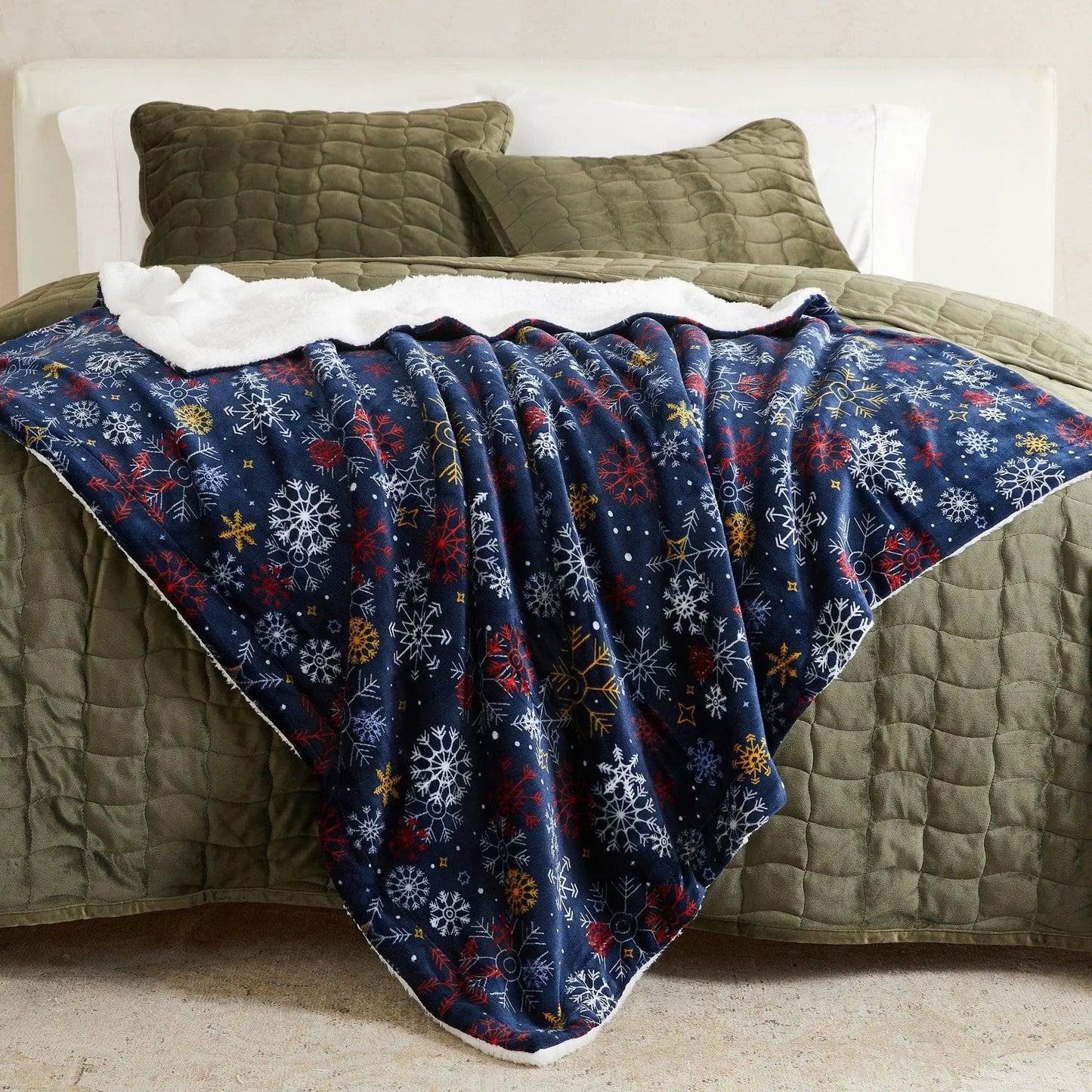 Sherpa Throw Blanket - Eve Collection from PriceLows™
