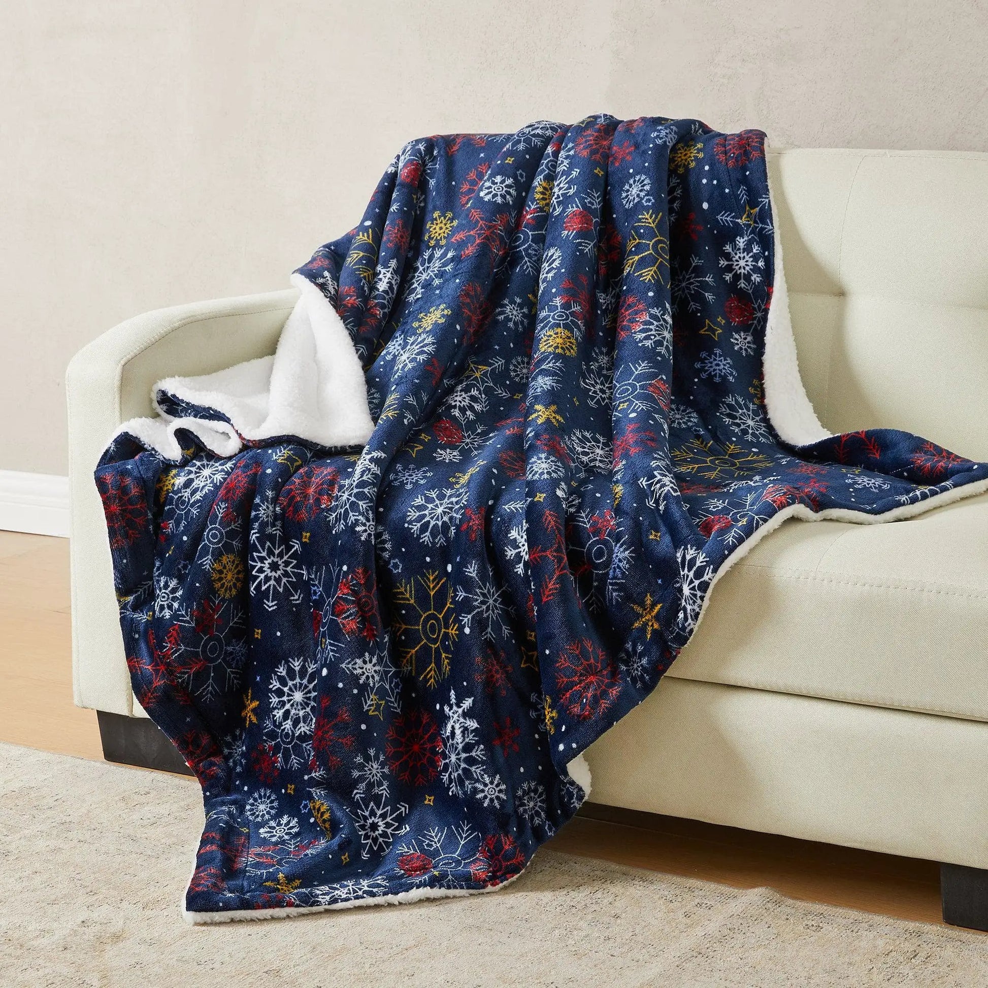 Sherpa Throw Blanket - Eve Collection from PriceLows™