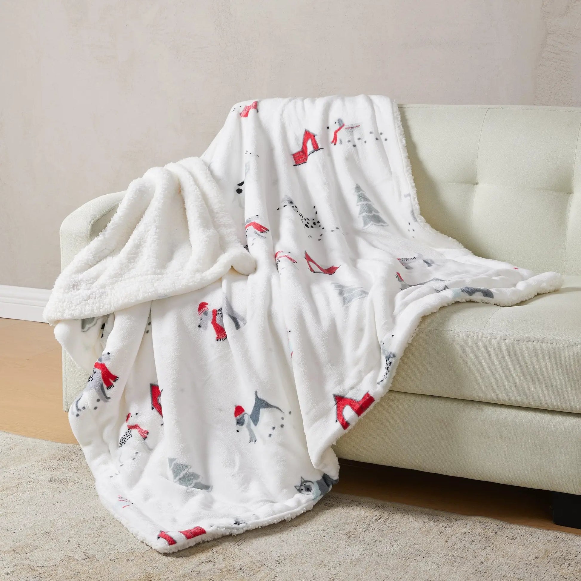 Sherpa Throw Blanket - Eve Collection from PriceLows™