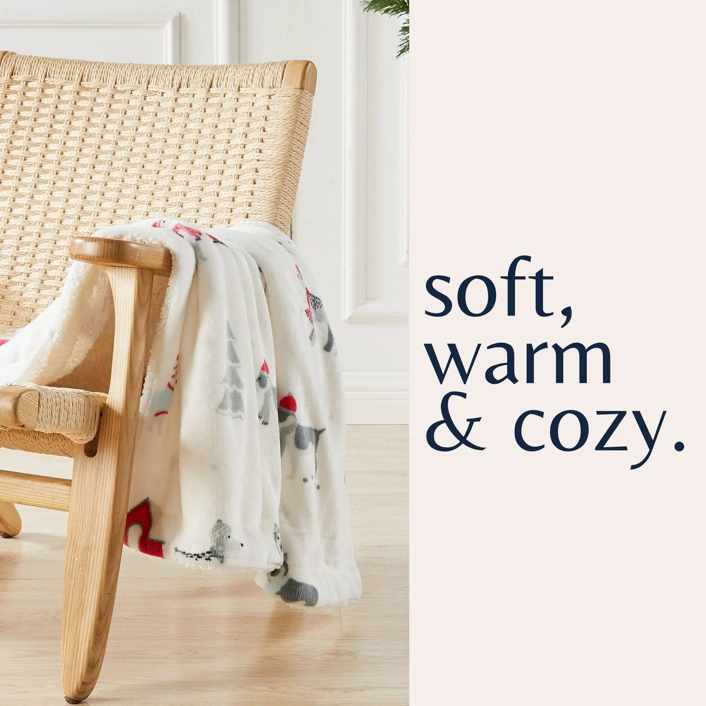Sherpa Throw Blanket - Eve Collection from PriceLows™
