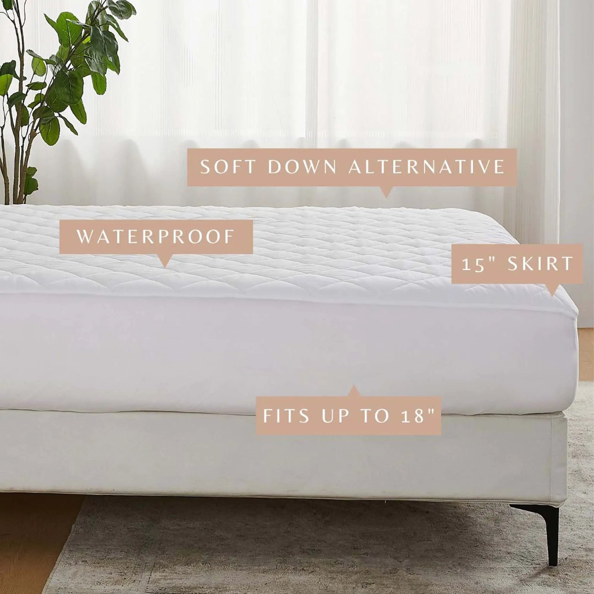 Down Alternative Waterproof Mattress Pad - Eckhart Collection from PriceLows™