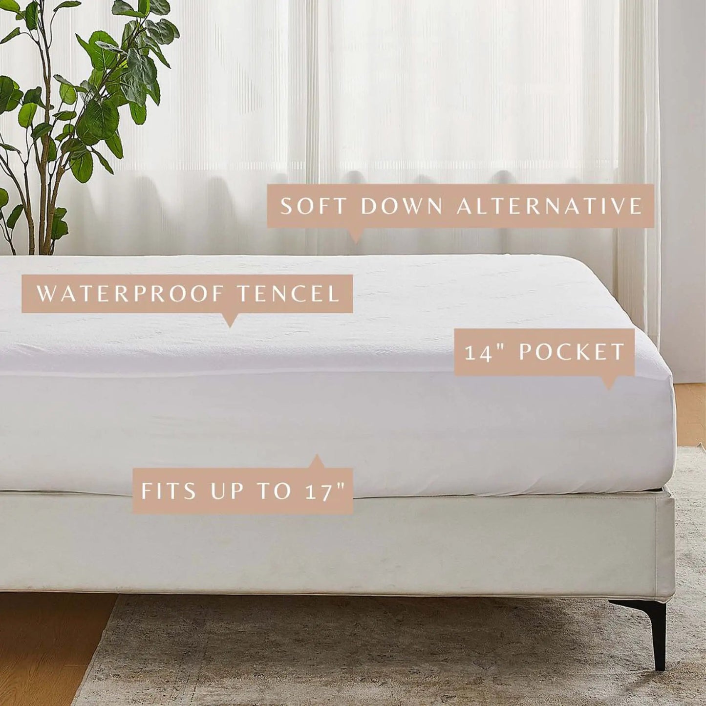 Waterproof Tencel Mattress Protector - Giavanna Collection from PriceLows™