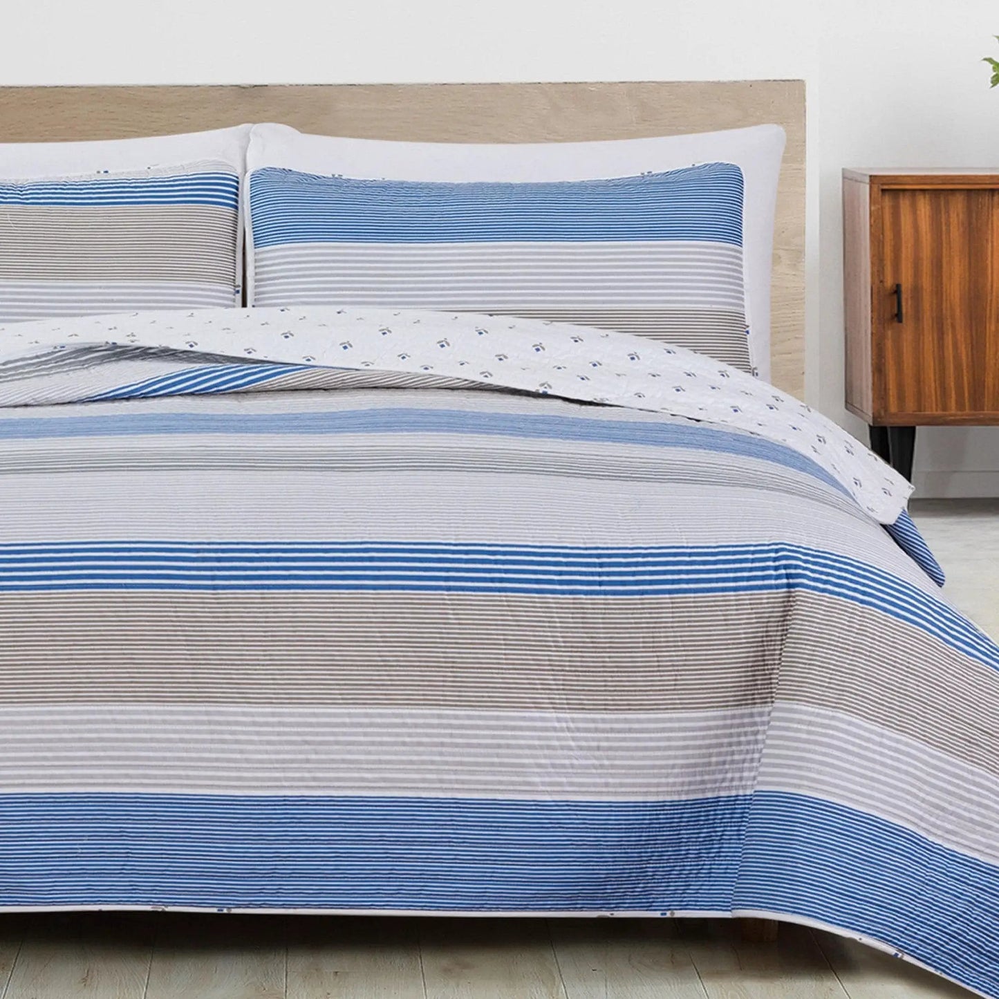 Striped Quilt Set - Bryce Collection from PriceLows™