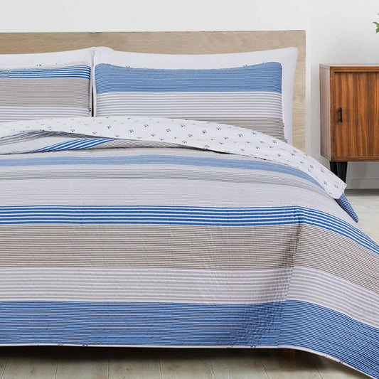 Striped Quilt Set - Bryce Collection from PriceLows™