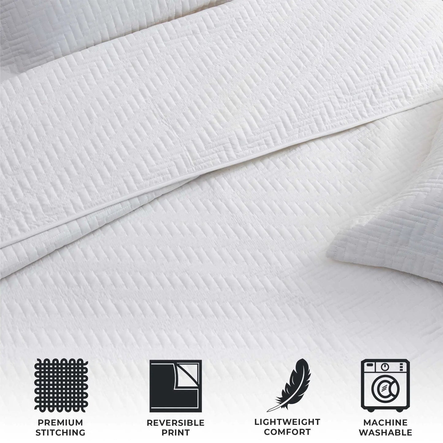 Herringbone Stitched Quilt - Louise Collection from PriceLows™