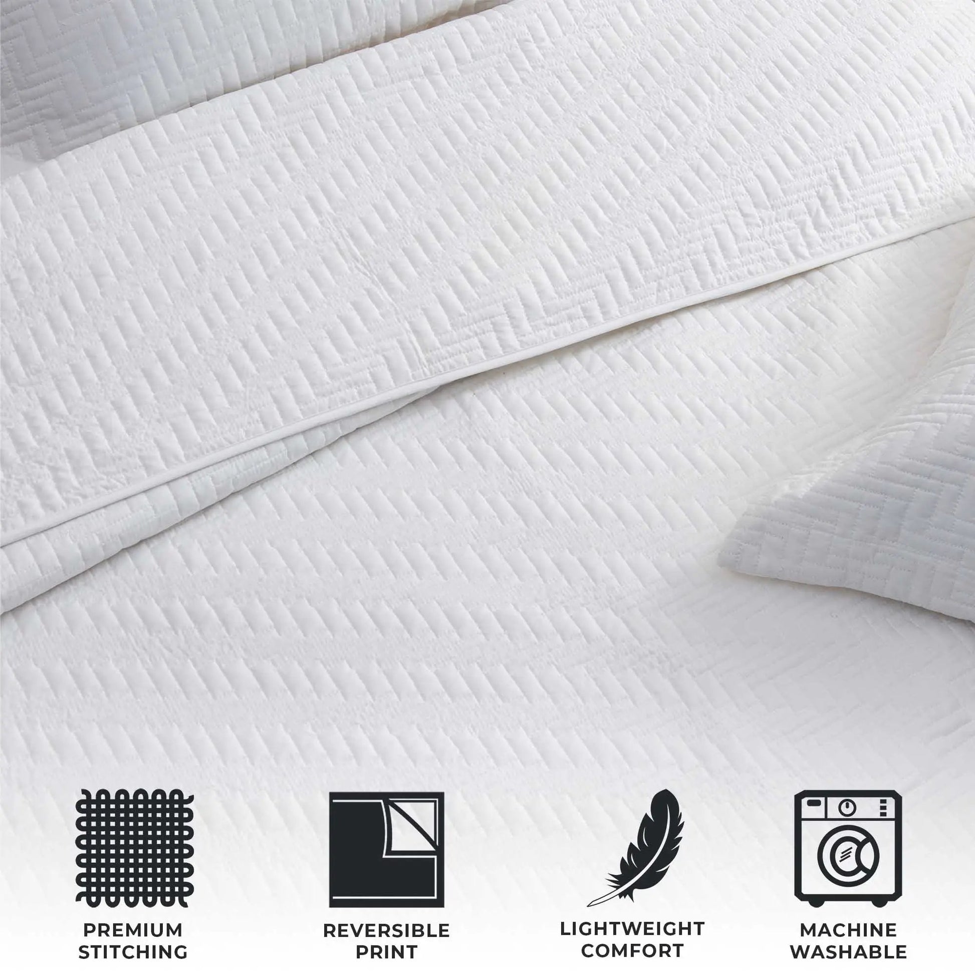 Herringbone Stitched Quilt - Louise Collection from PriceLows™