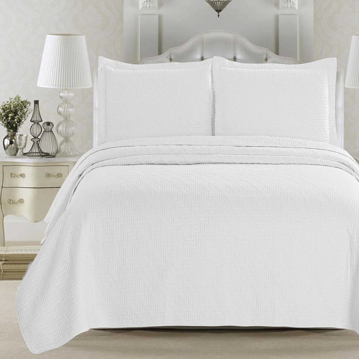 Herringbone Stitched Quilt - Louise Collection from PriceLows™