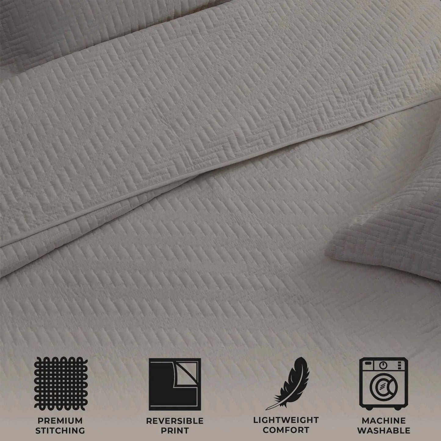 Herringbone Stitched Quilt - Louise Collection from PriceLows™