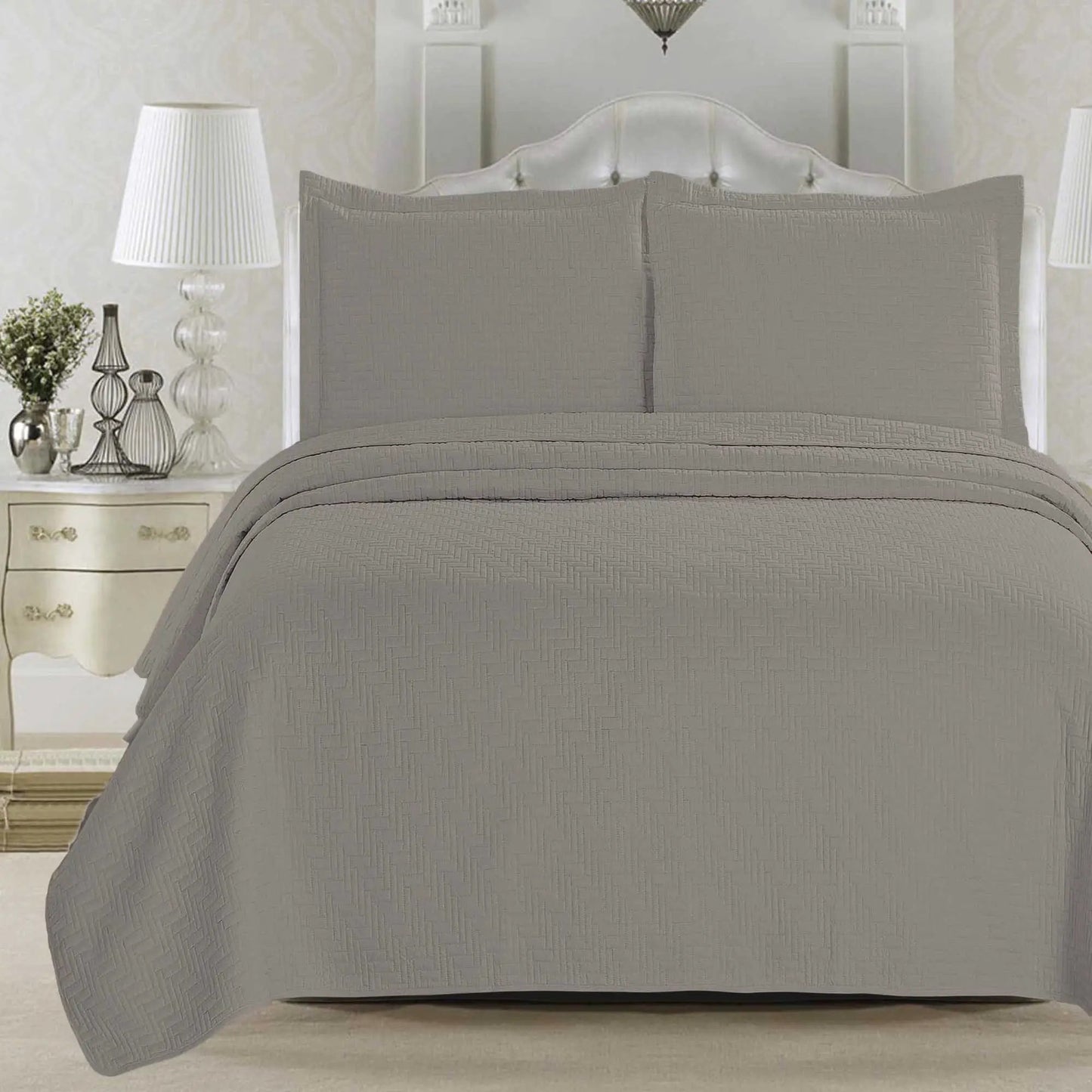 Herringbone Stitched Quilt - Louise Collection from PriceLows™