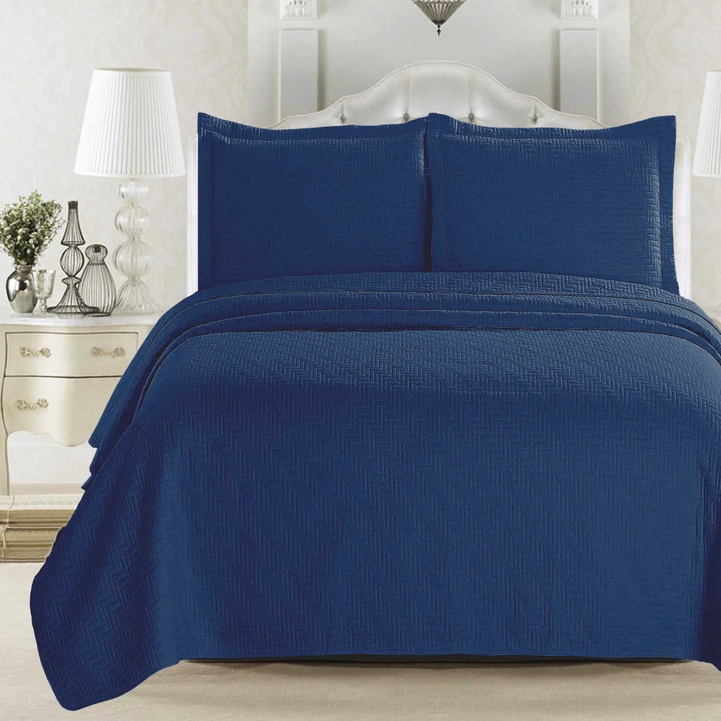 Herringbone Stitched Quilt - Louise Collection from PriceLows™