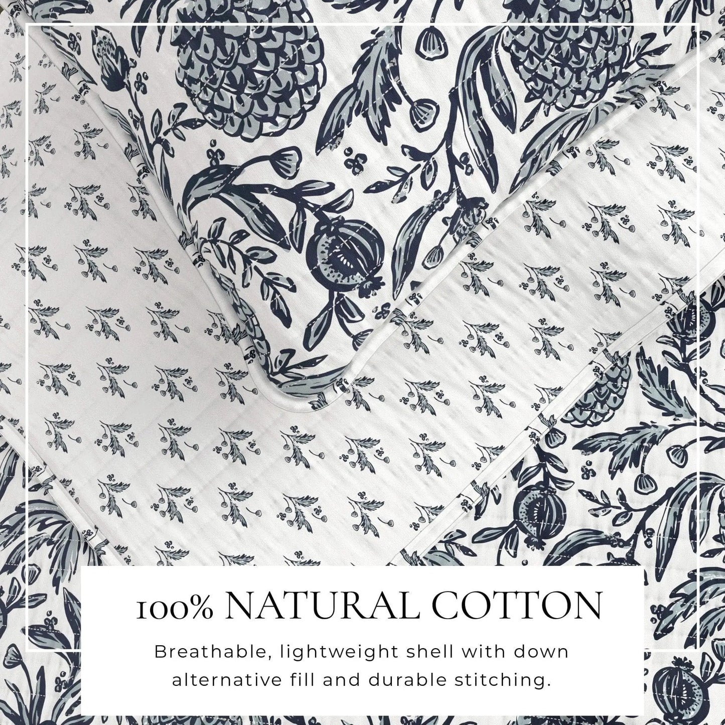 Coastal Printed Cotton Quilt Set - Bernice Collection from PriceLows™